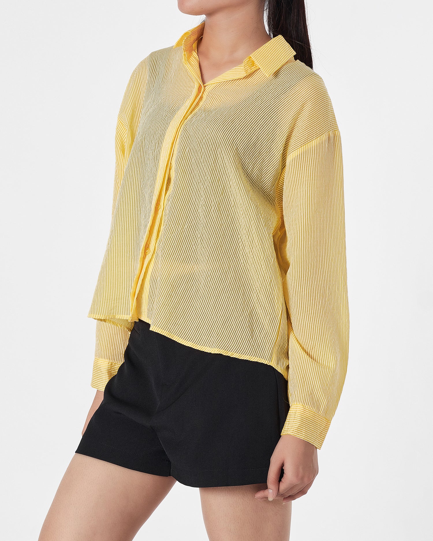 Yellow Striped Lady  Shirts Long Sleeve 16.90