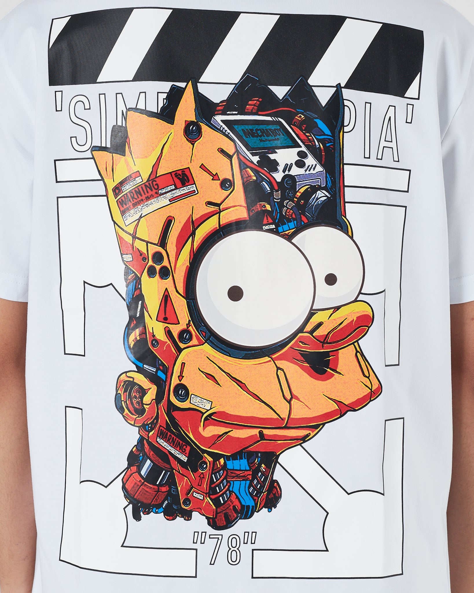 OW X The  Simpsons Men White T-Shirt 16.90