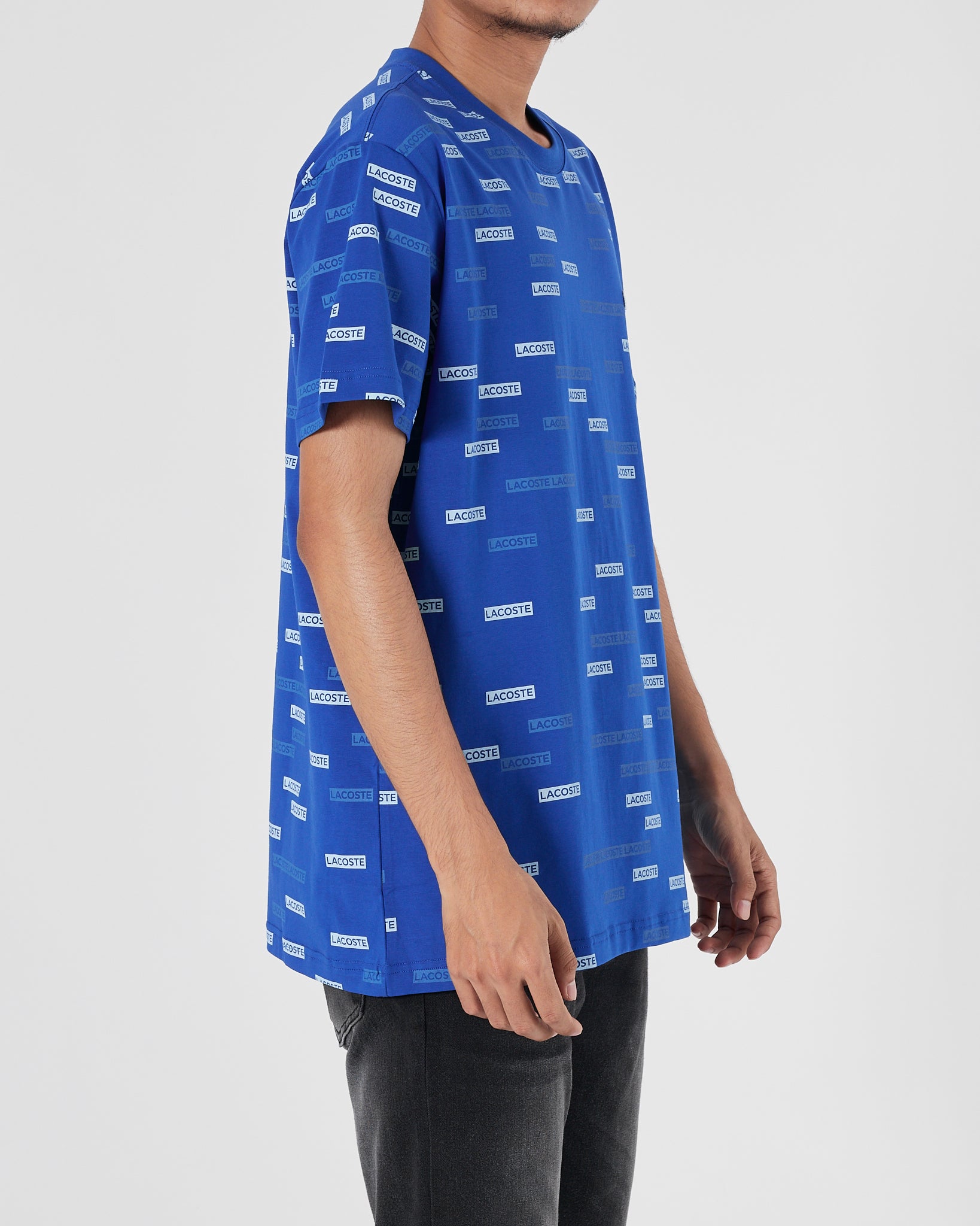 LAC Logo Over Printed Men Blue T-Shirt 15.90