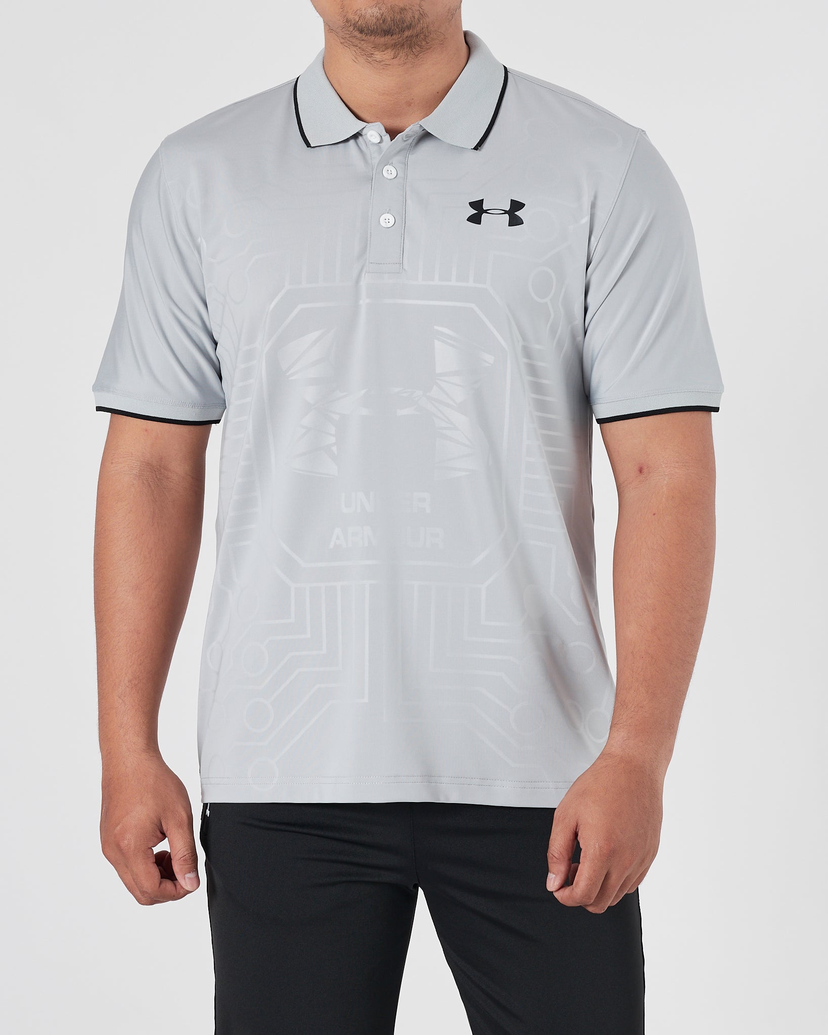 UA Light Weight Men Grey Sport Polo Shirt 14.90