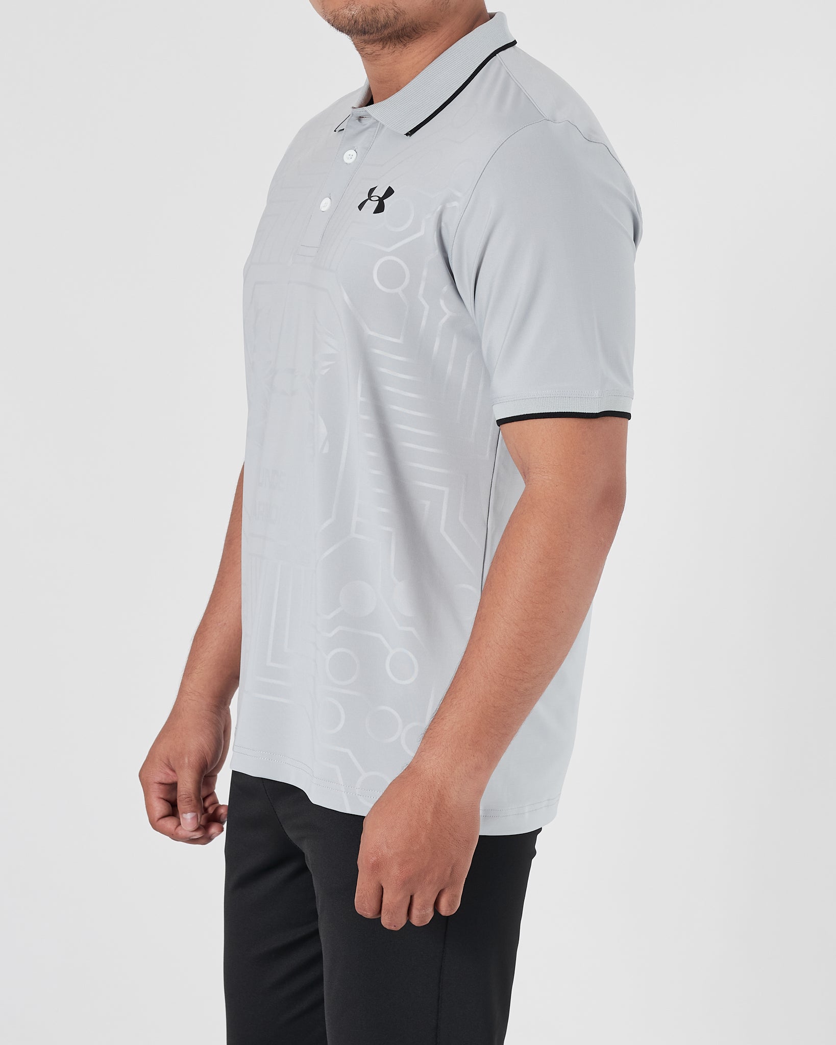 UA Light Weight Men Grey Sport Polo Shirt 14.90