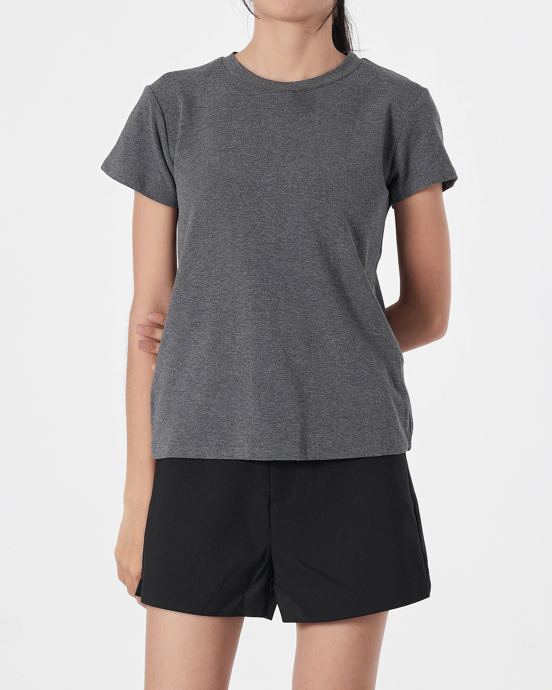 Plain Color Lady Grey T-Shirt 11.90