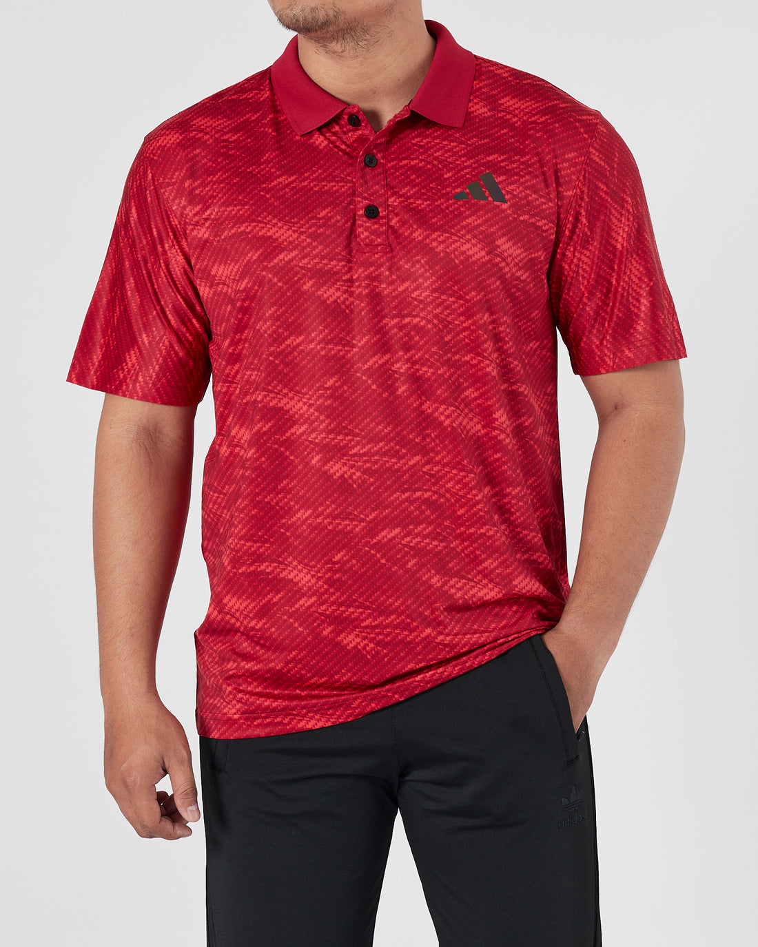 ADI Red Camo Men Sport Polo Shirt 14.50