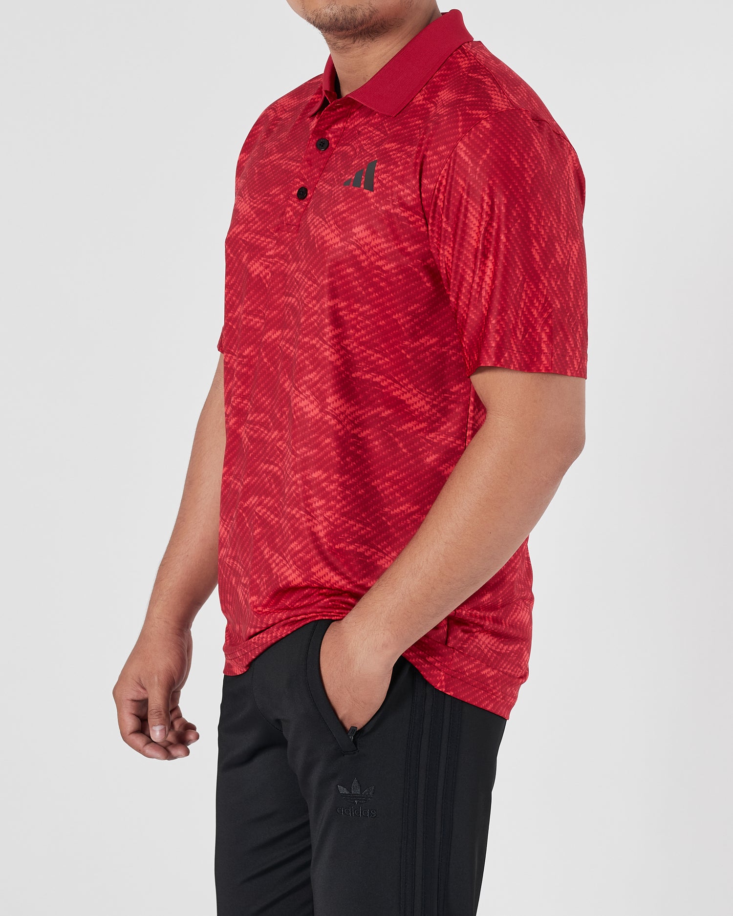 ADI Red Camo Men Sport Polo Shirt 14.50