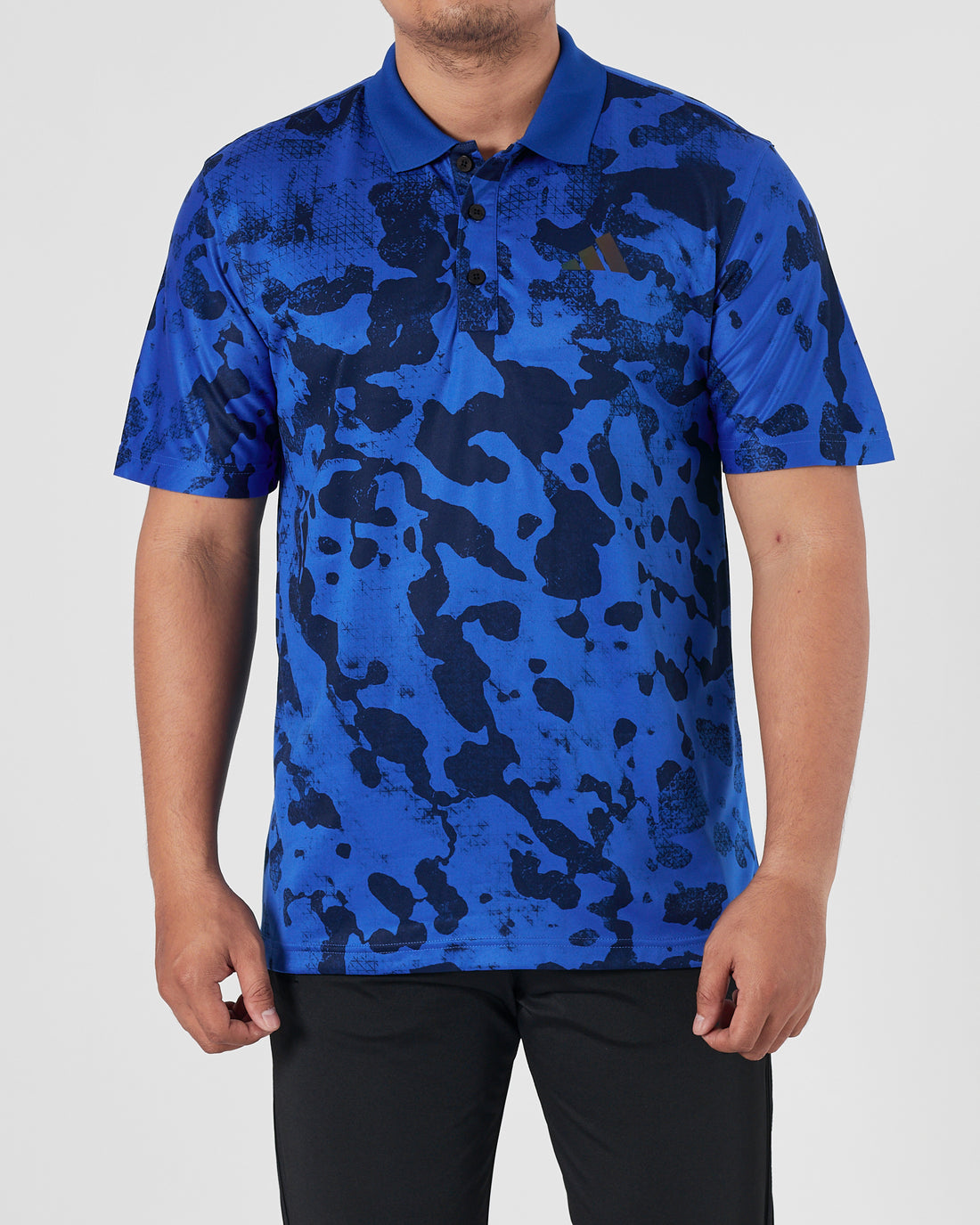 ADI Blue Camo Men Sport Polo Shirt 14.50