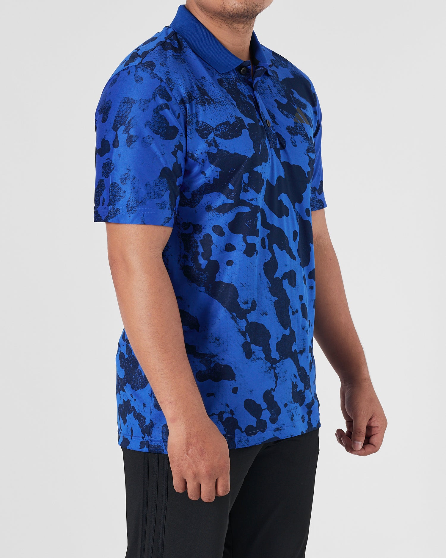 ADI Blue Camo Men Sport Polo Shirt 14.50