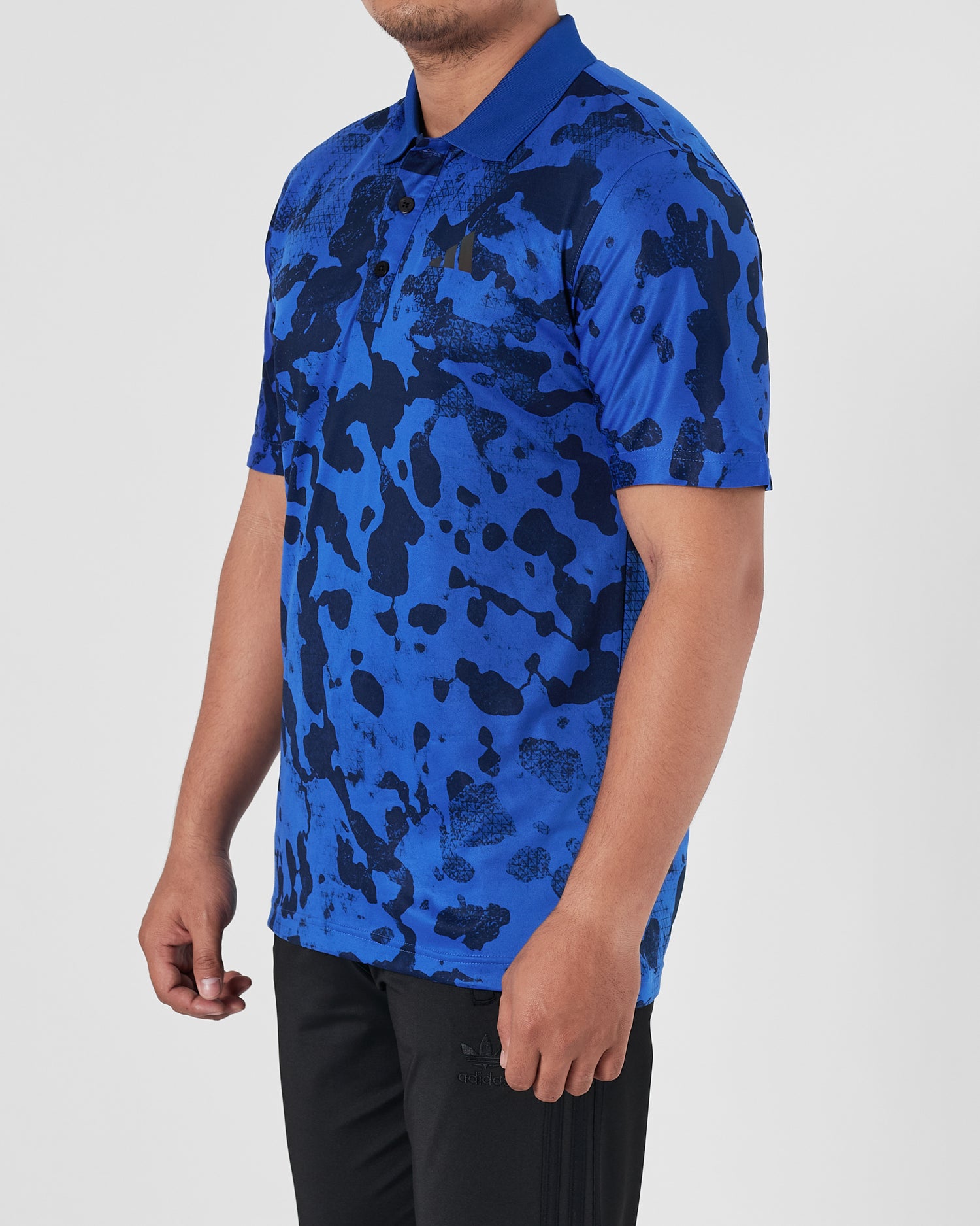 ADI Blue Camo Men Sport Polo Shirt 14.50