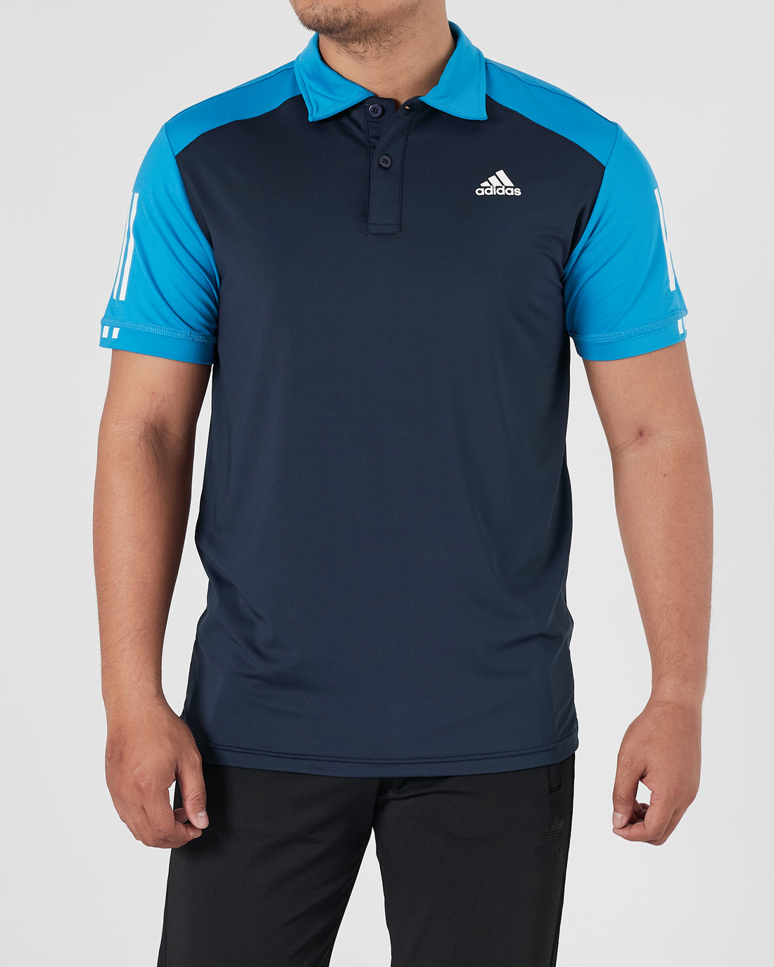 ADI Color Block Men Blue Black Sport Polo Shirt 13.90