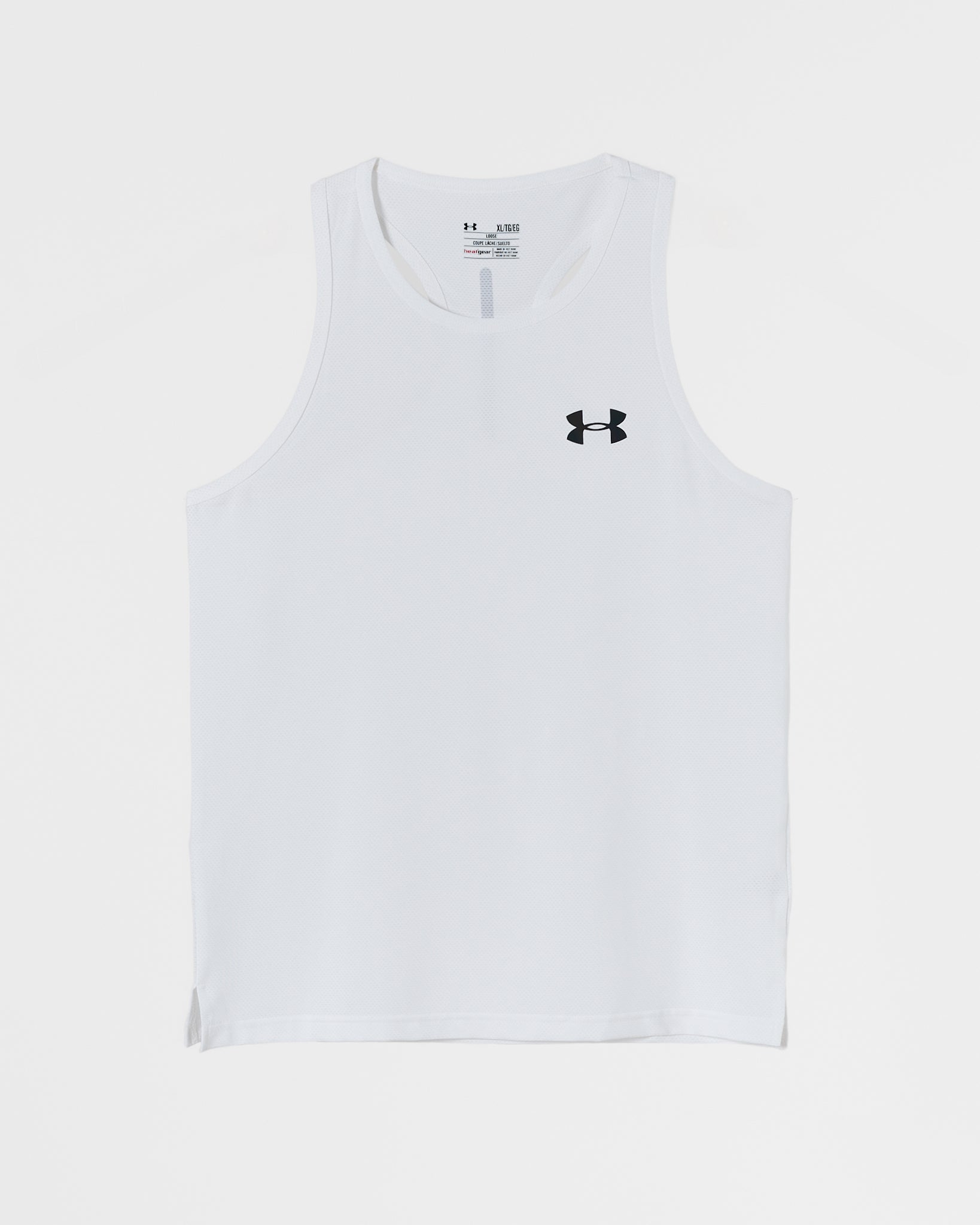 UA Logo Printed Men White Sport Tank Top 11.50