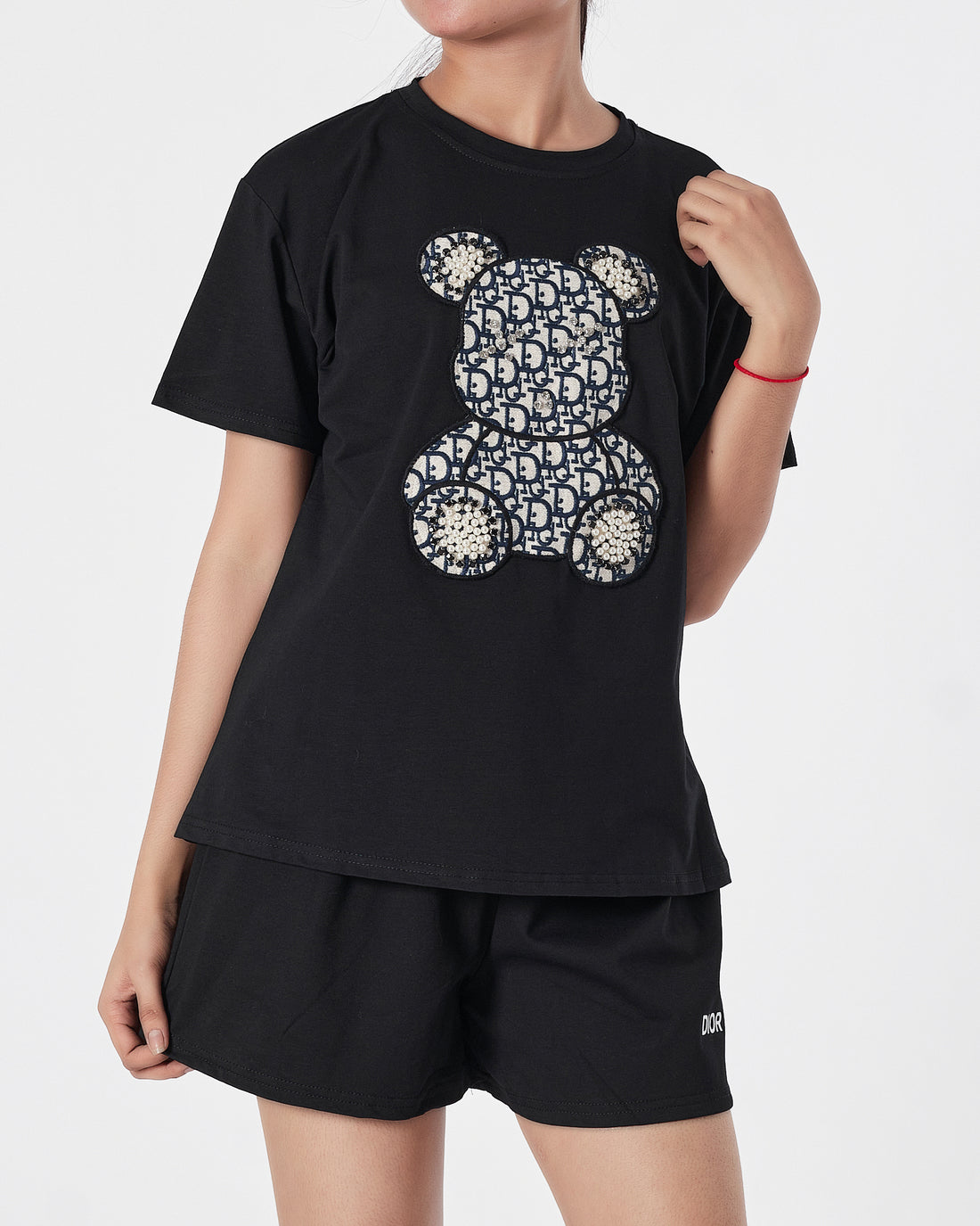 CD Bear Lady Black T-Shirt + Shorts 2 Piece Outfit 24.90