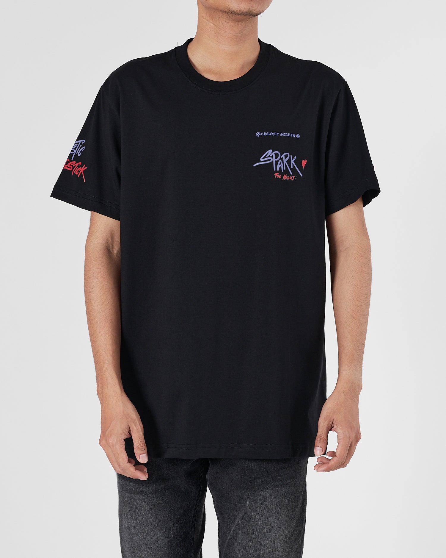 CH Back Logo Printed Men Black T-Shirt 16.90