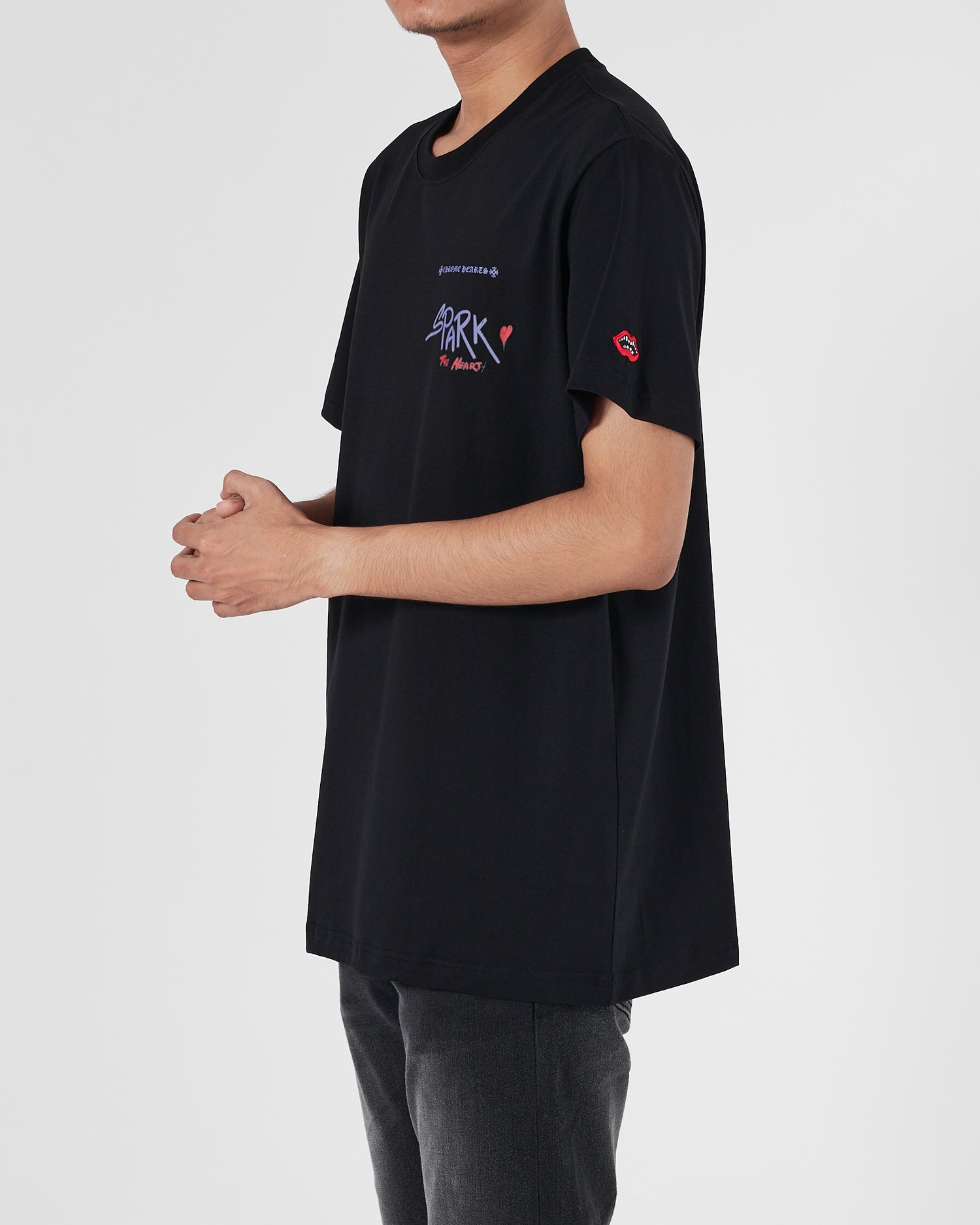 CH Back Logo Printed Men Black T-Shirt 16.90