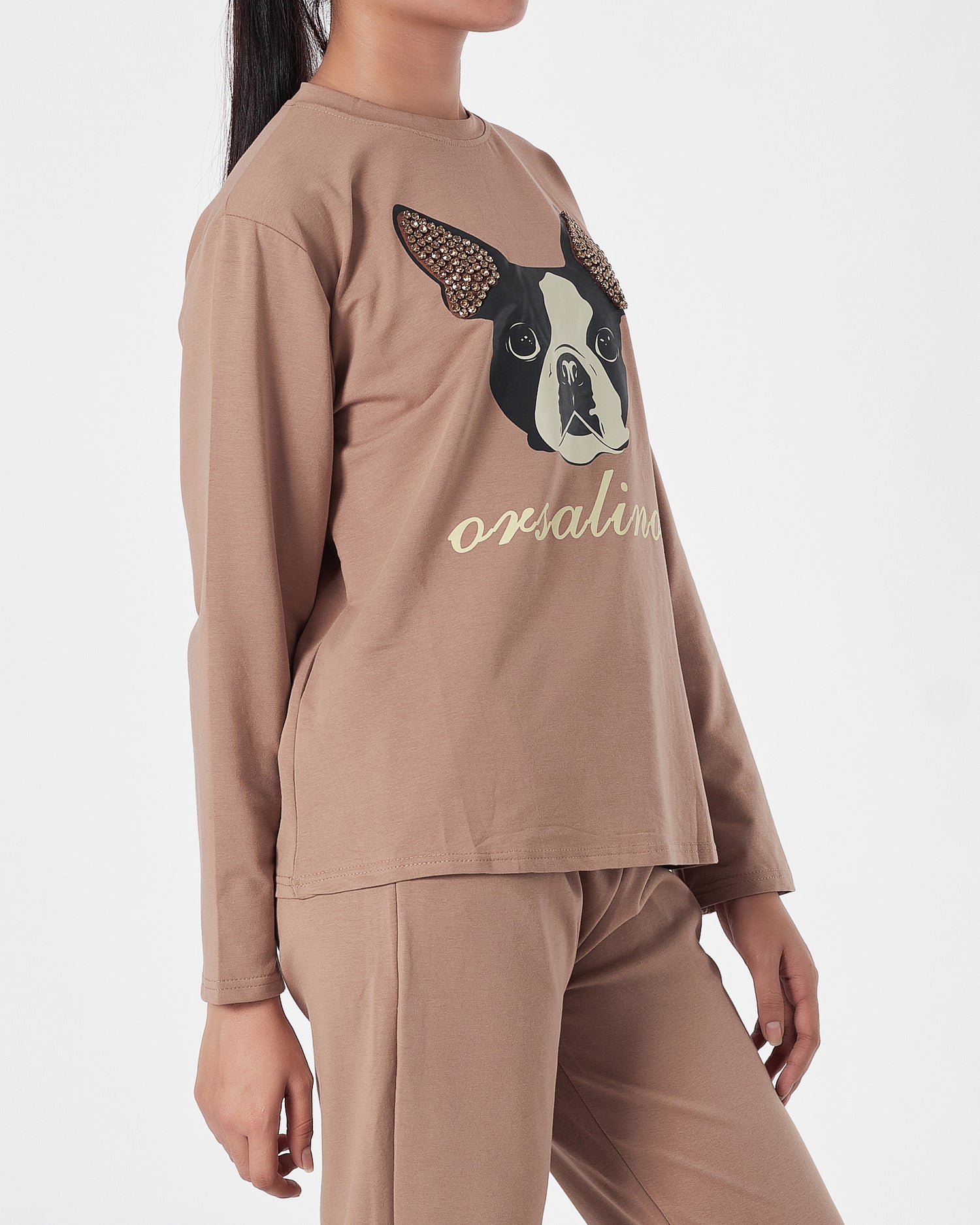 Doggy Lady Brown Sweater + Joggers 2 Piece Outfit 26.90