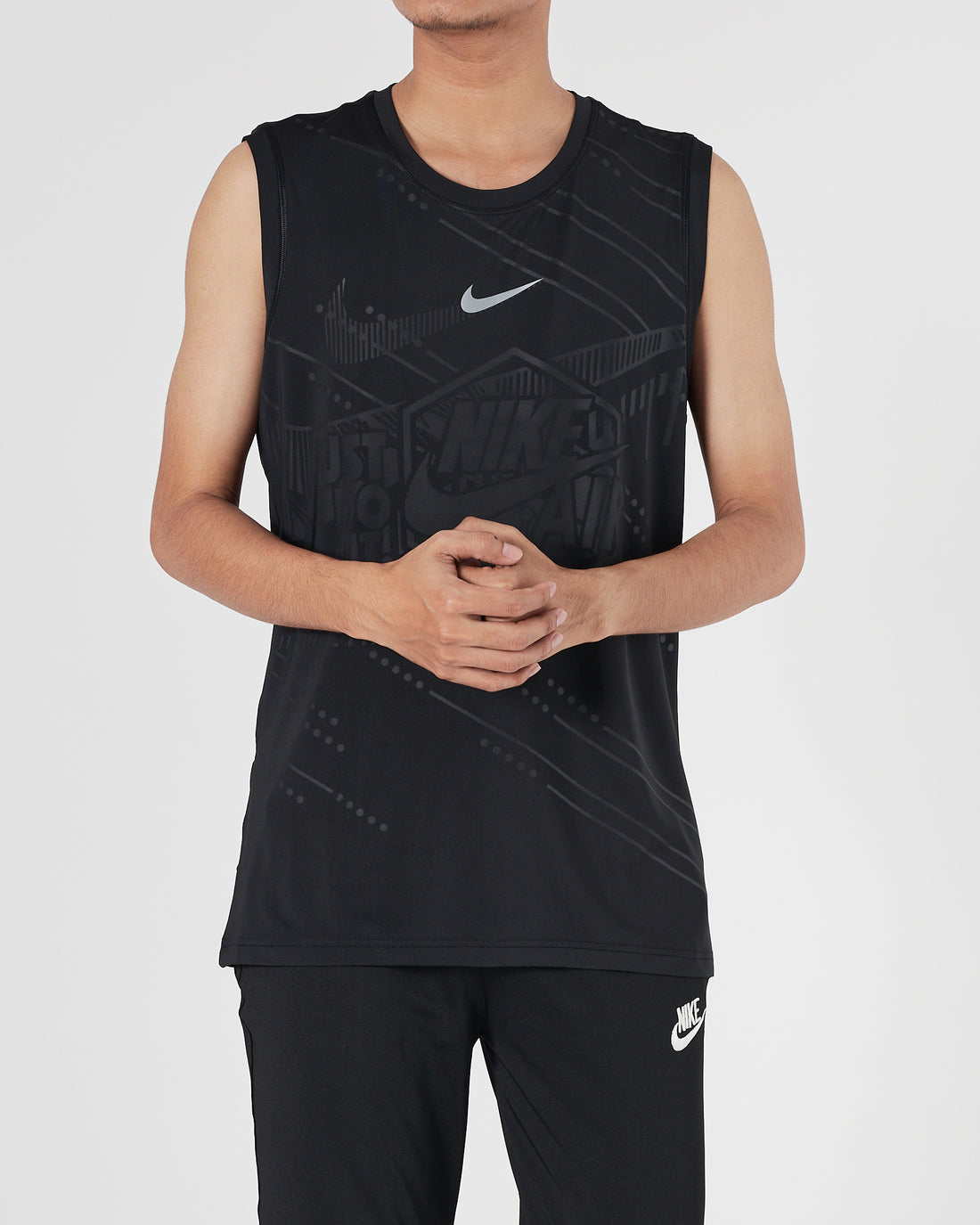 NIK Swooh Light Weight Men Black Sport Tank Top 11.90