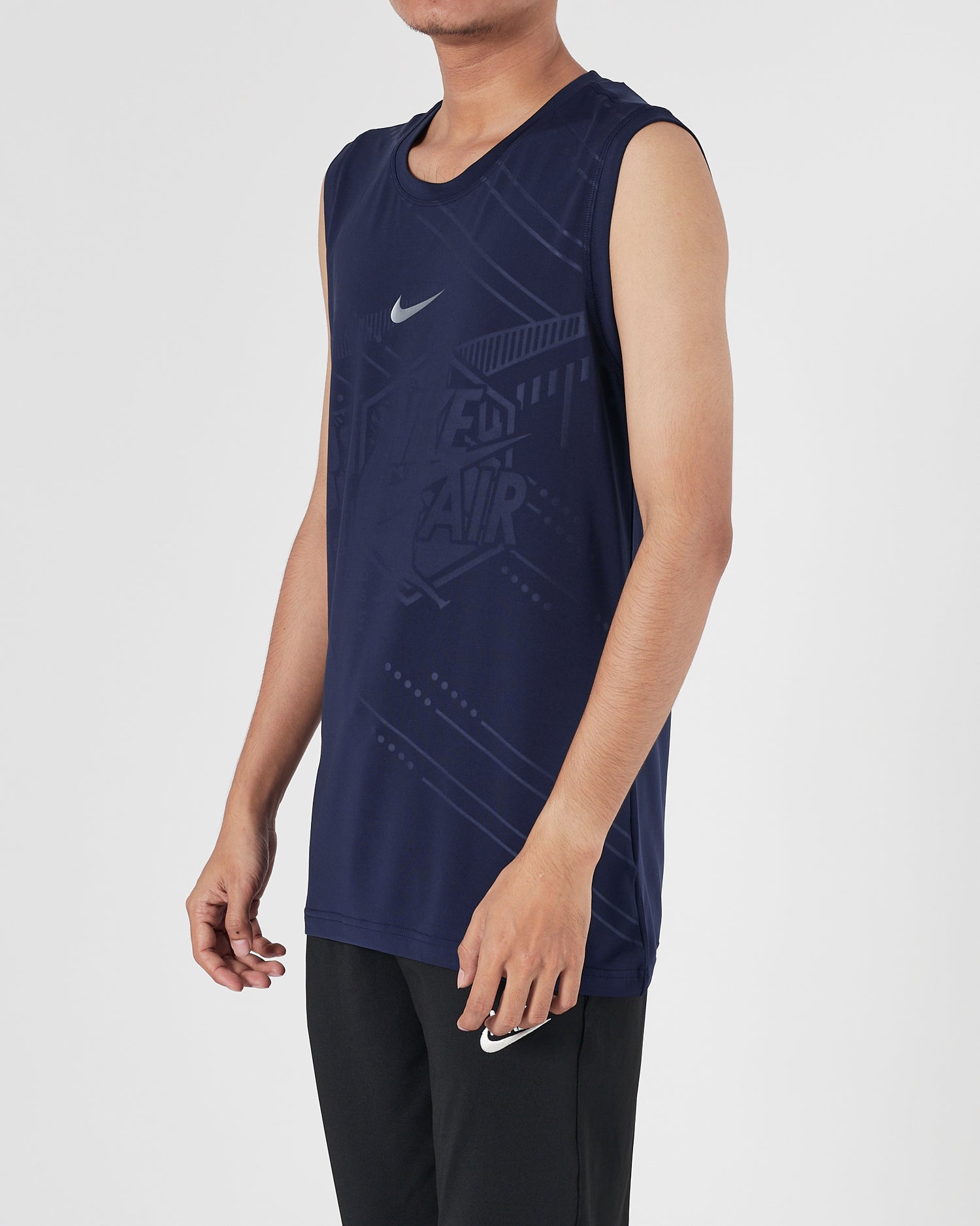 NIK Swooh Light Weight Men Blue Sport Tank Top 11.90