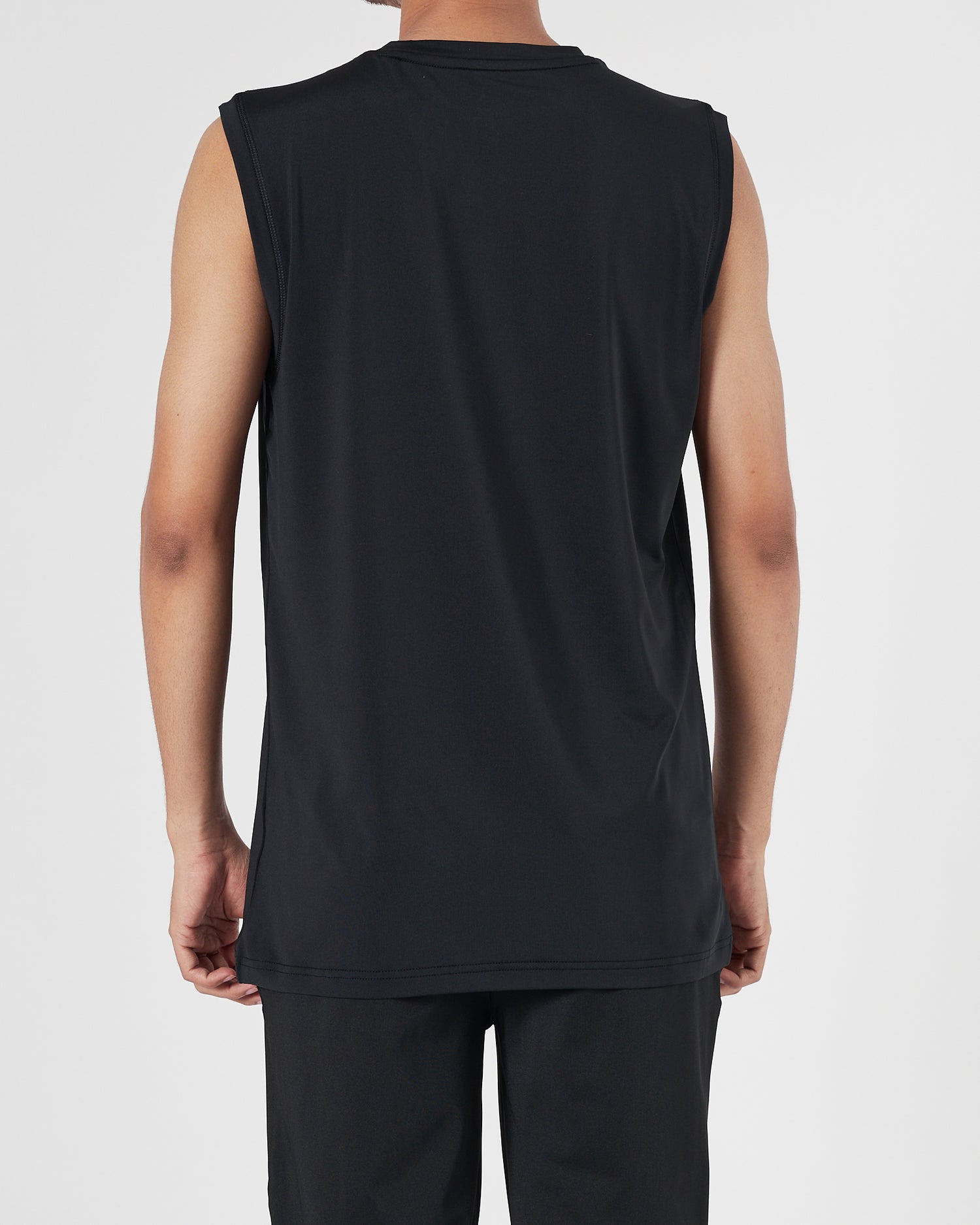 NIK Swooh Logo Printed Men Black Sport Tank Top 11.90