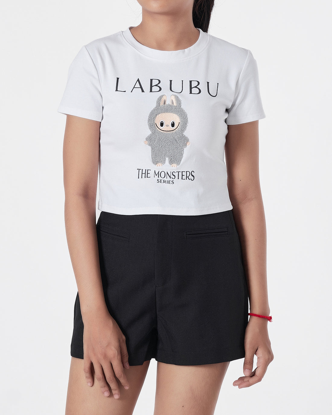 Labubu Lady White T-Shirt Crop Top 12.90