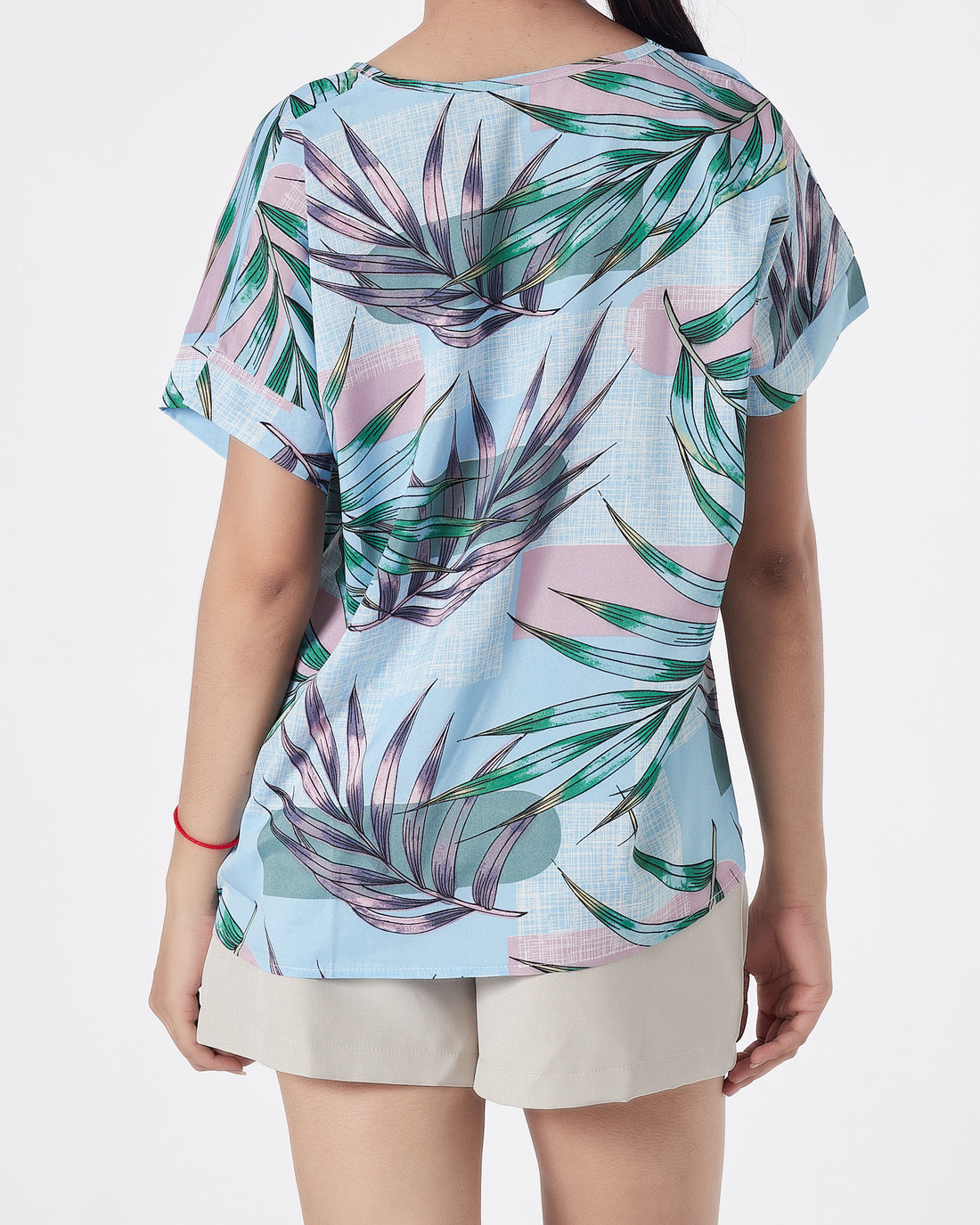 Leaf Over Printed Lady Shirts Short Sleeve 12.90