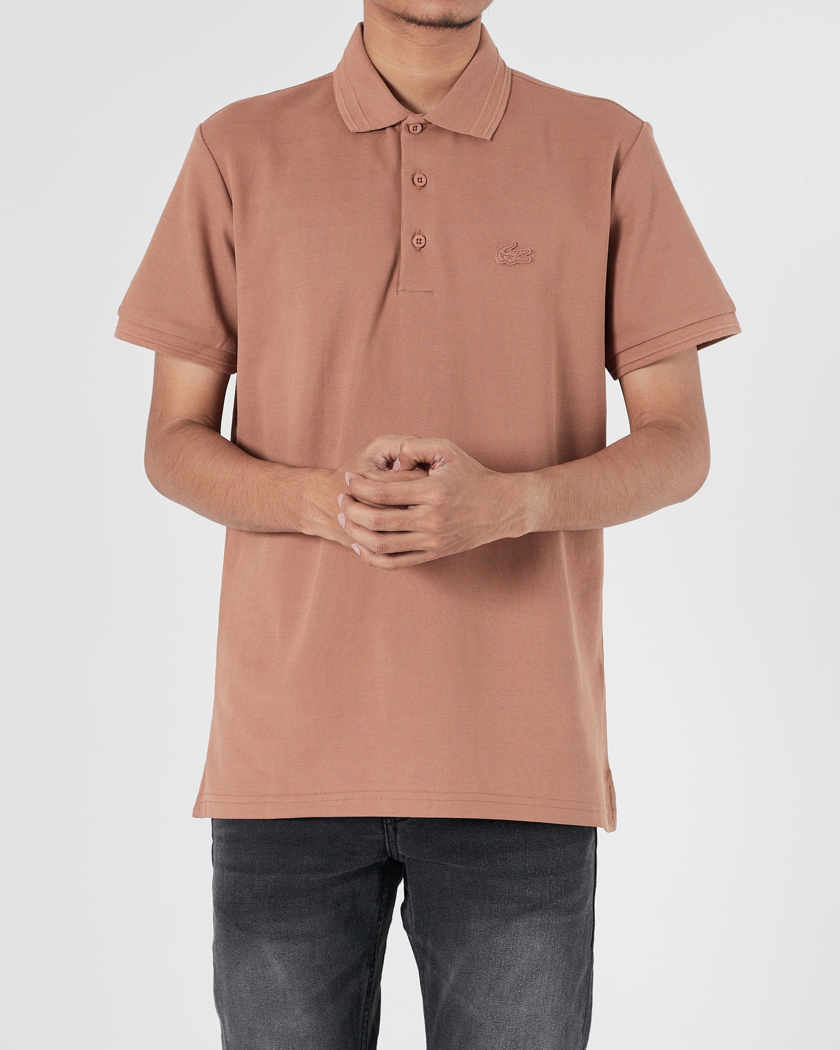 LAC Plain Color Men Brown Polo Shirt 22.90