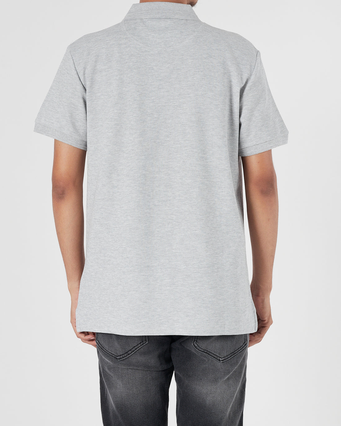 LAC Plain Color Men Grey Polo Shirt 22.90