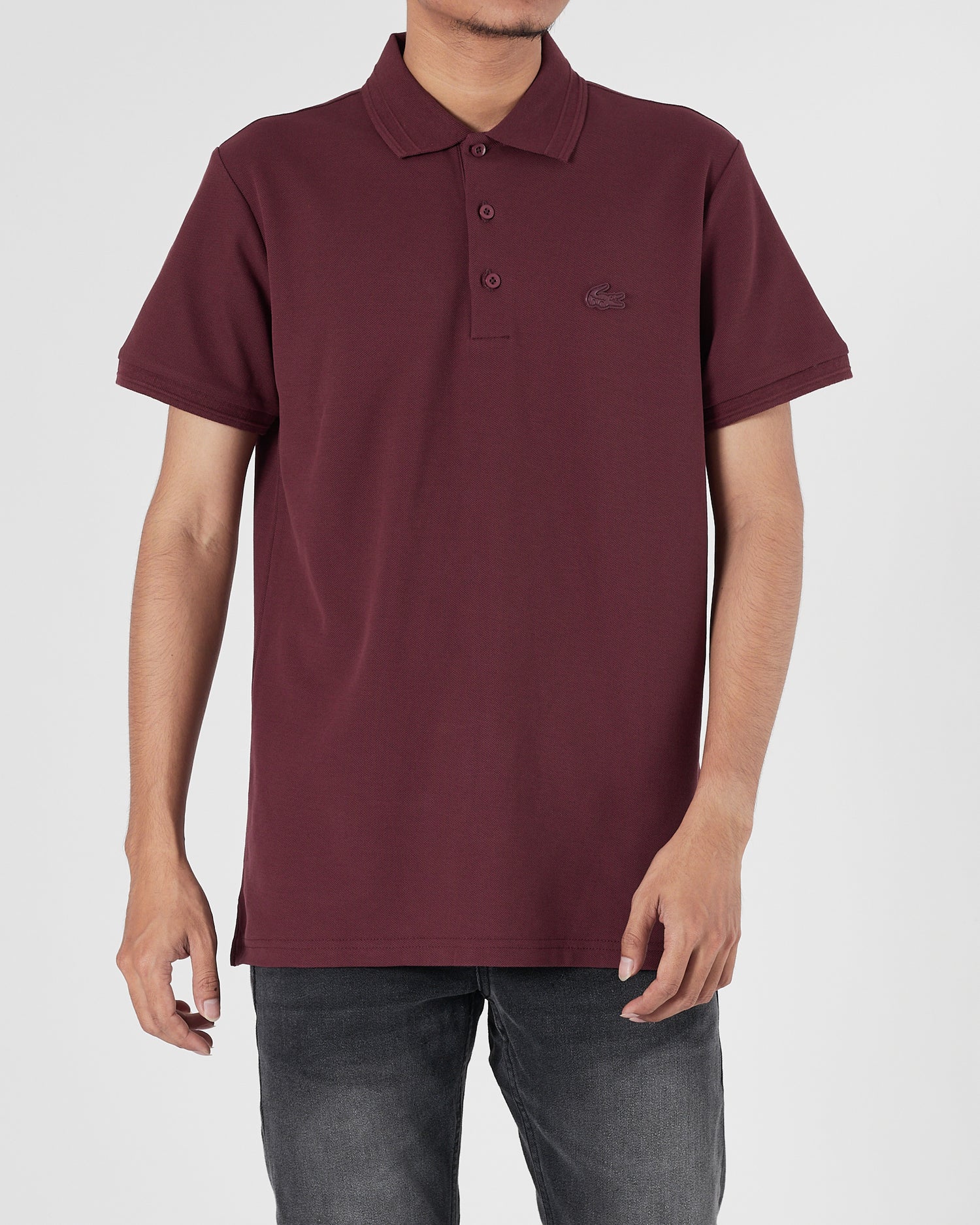 LAC Plain Color Men Dark Red Polo Shirt 22.90