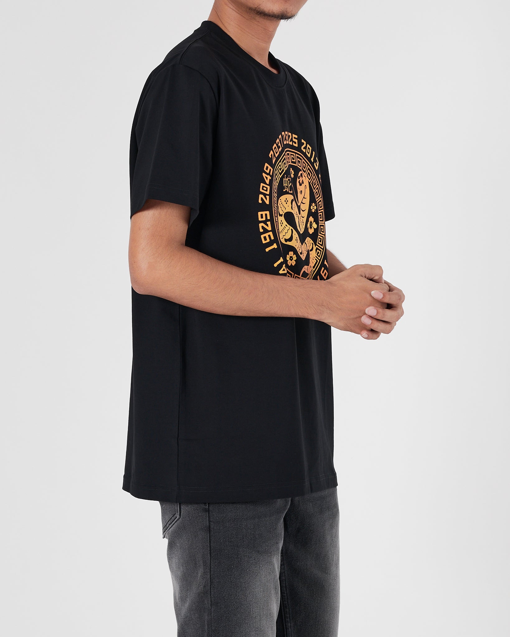 MOI Year Of The Snake Men Black T-Shirt 14.90