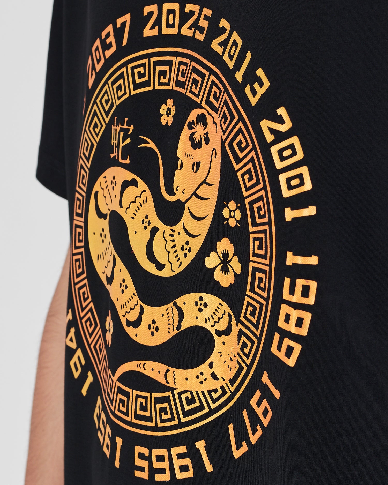 MOI Year Of The Snake Men Black T-Shirt 14.90