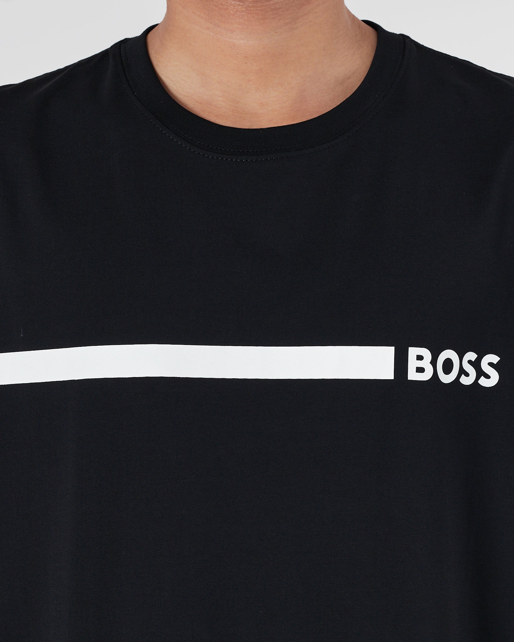 HUG Stripes Logo Men Black T-Shirt 15.90