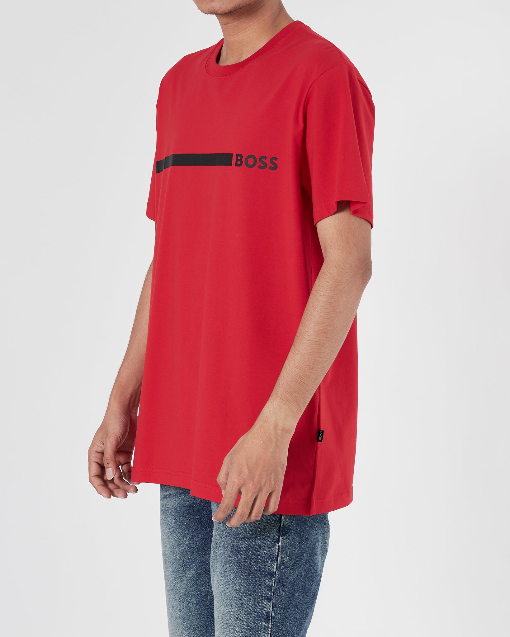 HUG Stripes Logo Men Red T-Shirt 15.90