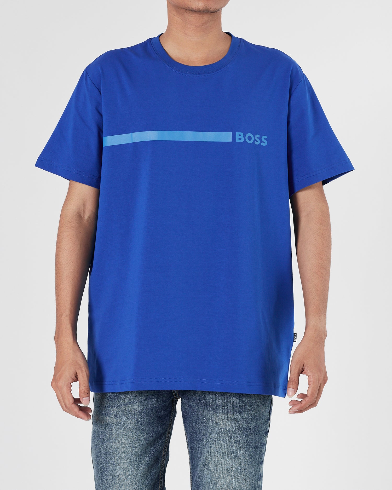 HUG Stripes Logo Men Blue T-Shirt 15.90