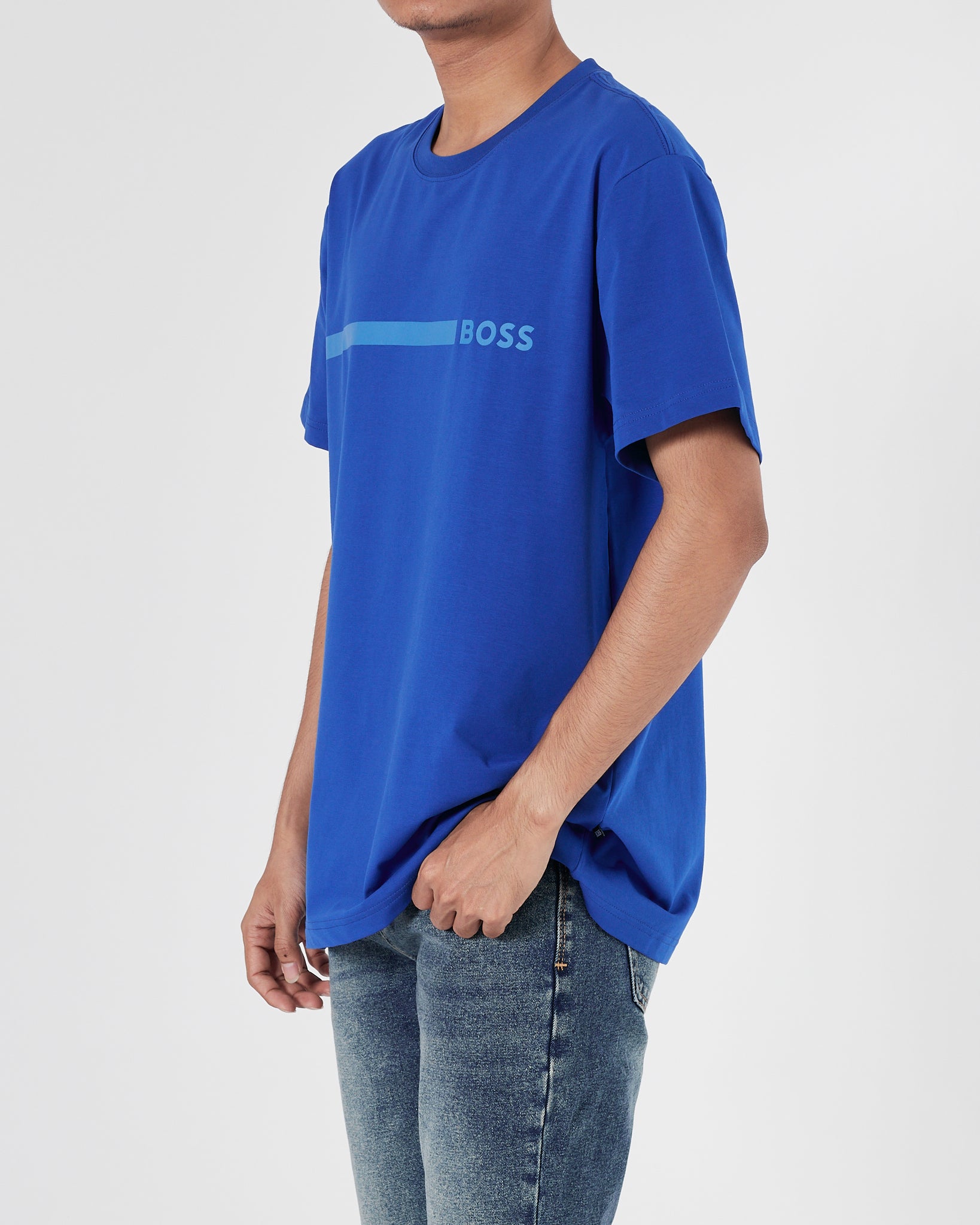 HUG Stripes Logo Men Blue T-Shirt 15.90