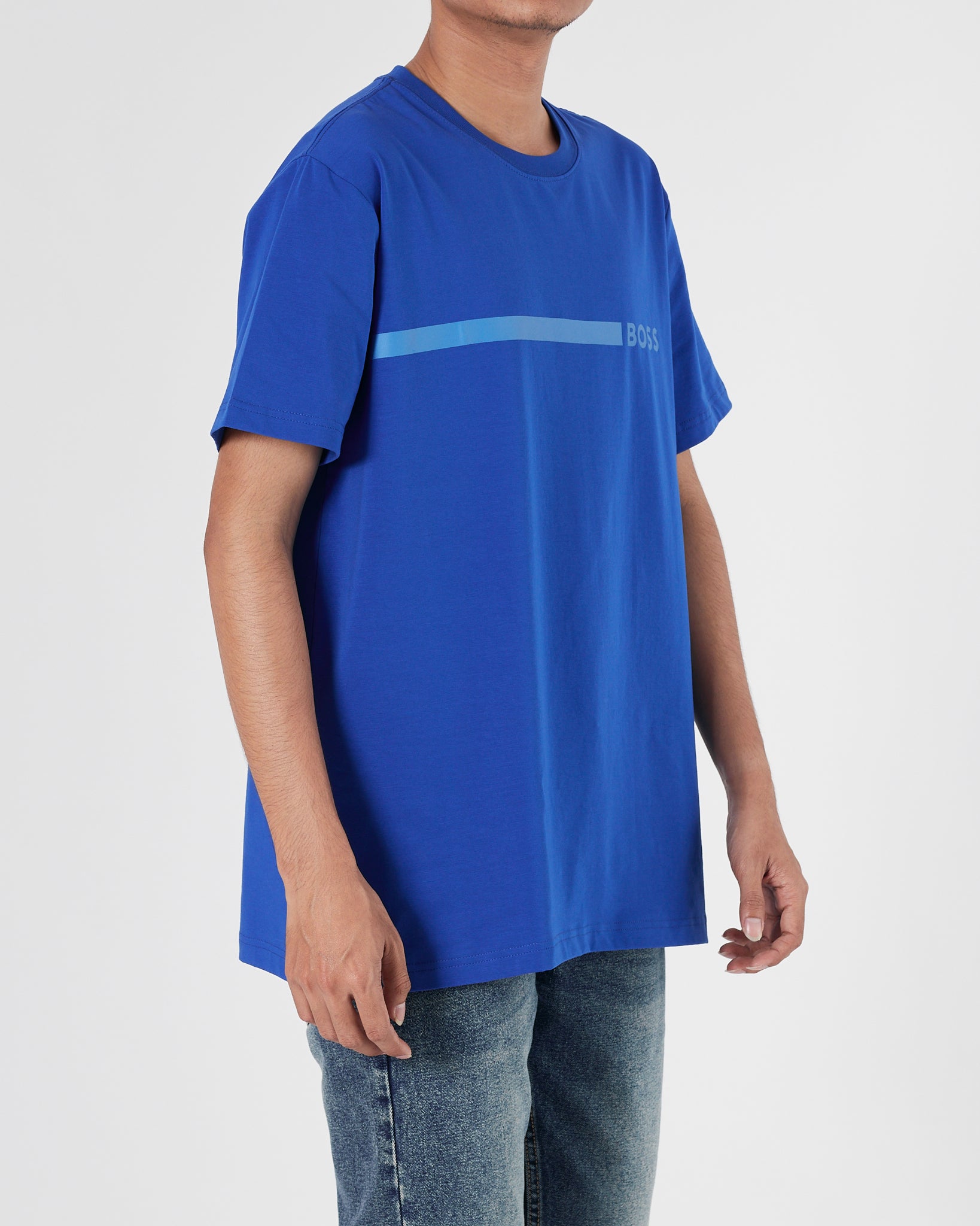 HUG Stripes Logo Men Blue T-Shirt 15.90