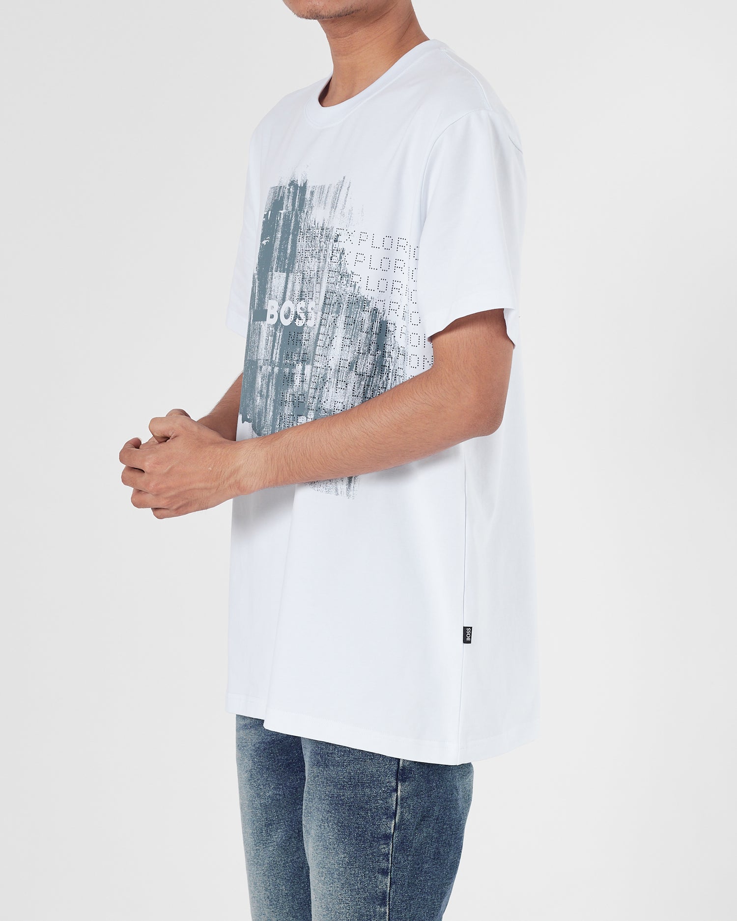 HUG Graphic Printed Men White T-Shirt 16.90