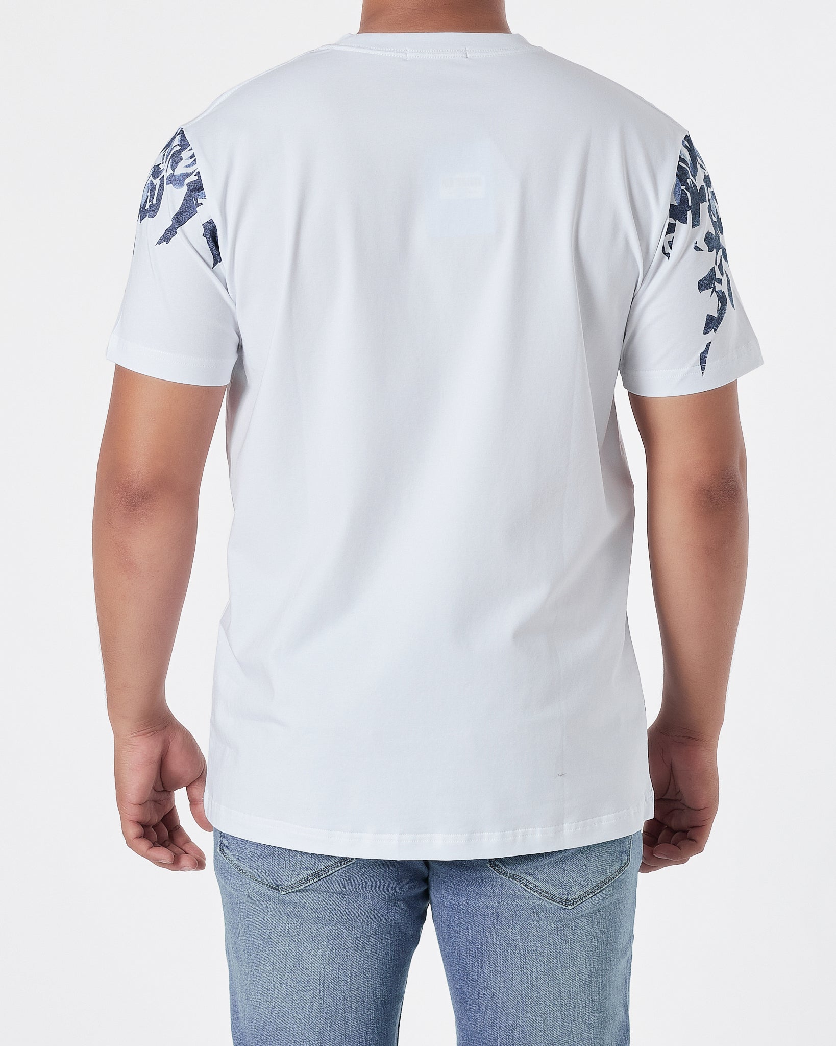 LV Logo Printed Men White T-Shirt 16.90