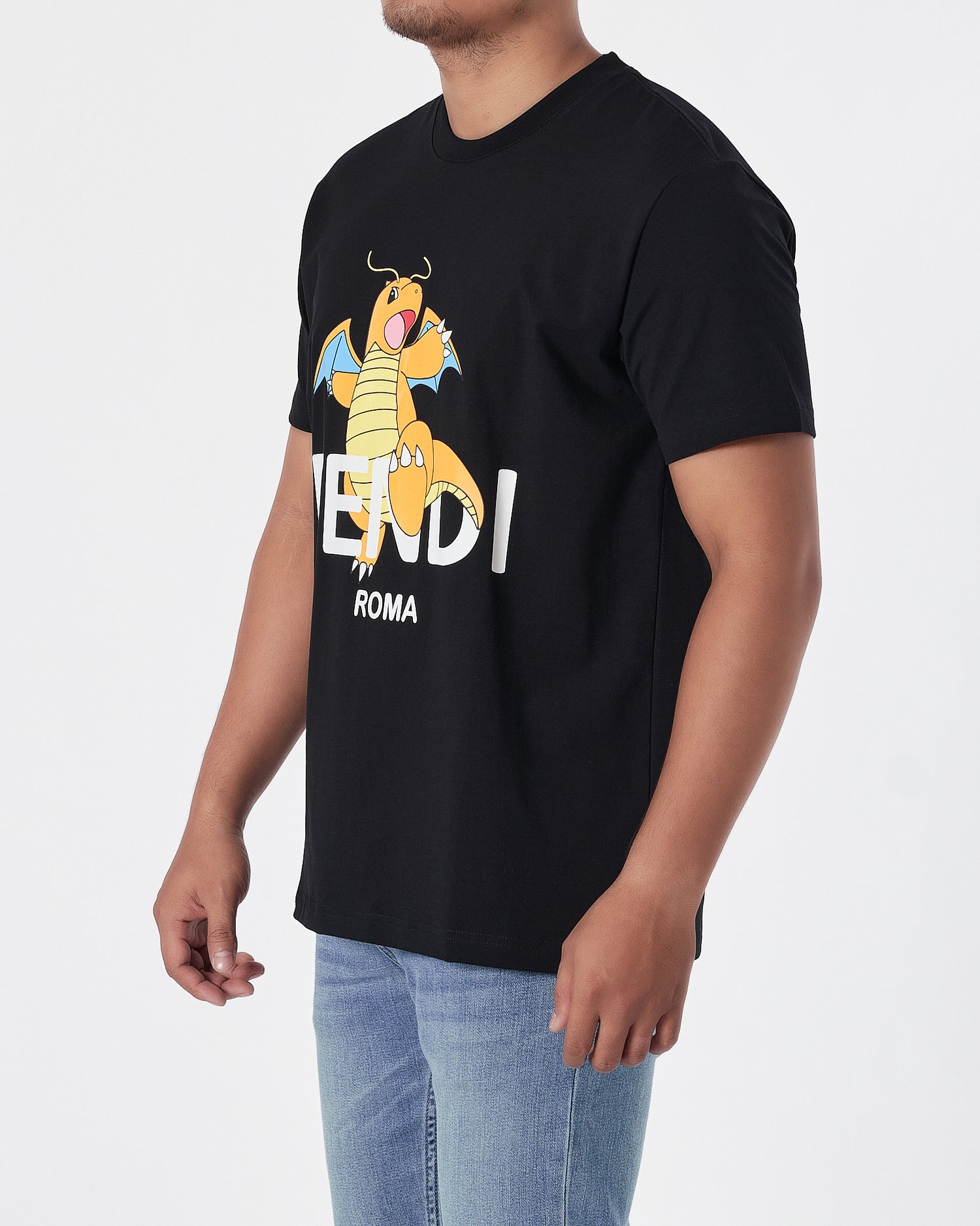 FEN Dragonite Printed Men Black T-Shirt 14.90