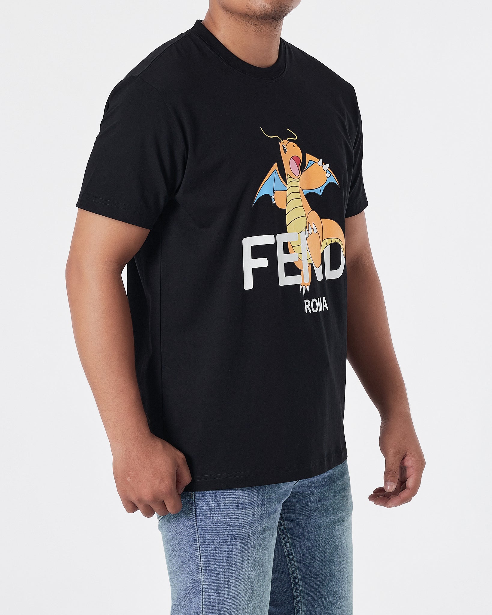 FEN Dragonite Printed Men Black T-Shirt 14.90