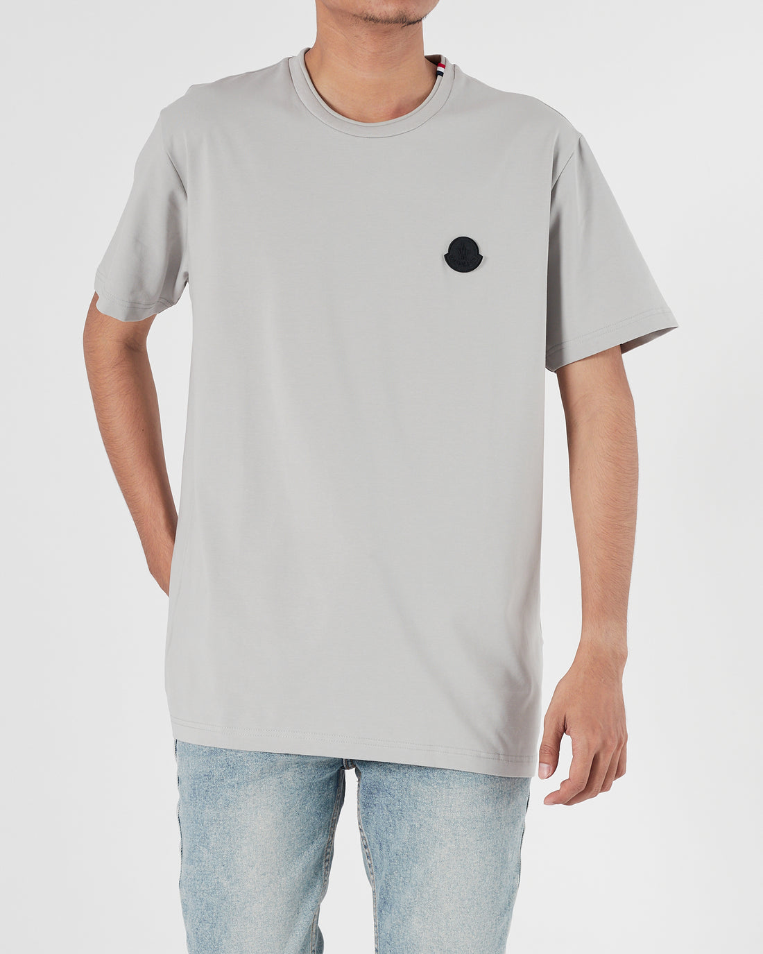 MON Plain Color Men Grey T-Shirt 14.90