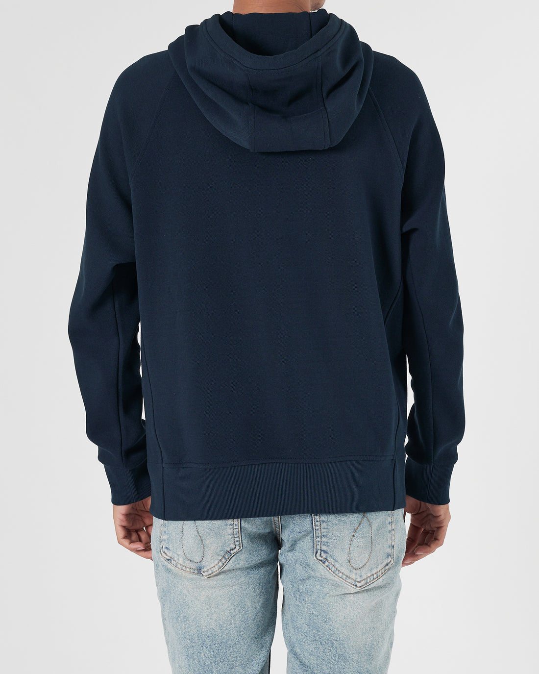 LAC Plain Color Men Blue Zipped Hoodie 27.90