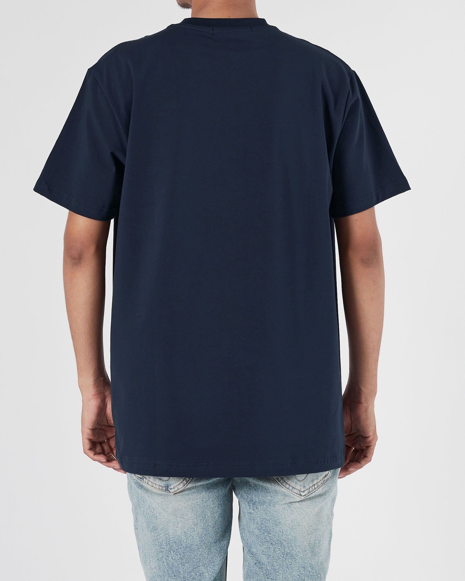 ARM Logo Over Printed Men Blue T-Shirt 16.90