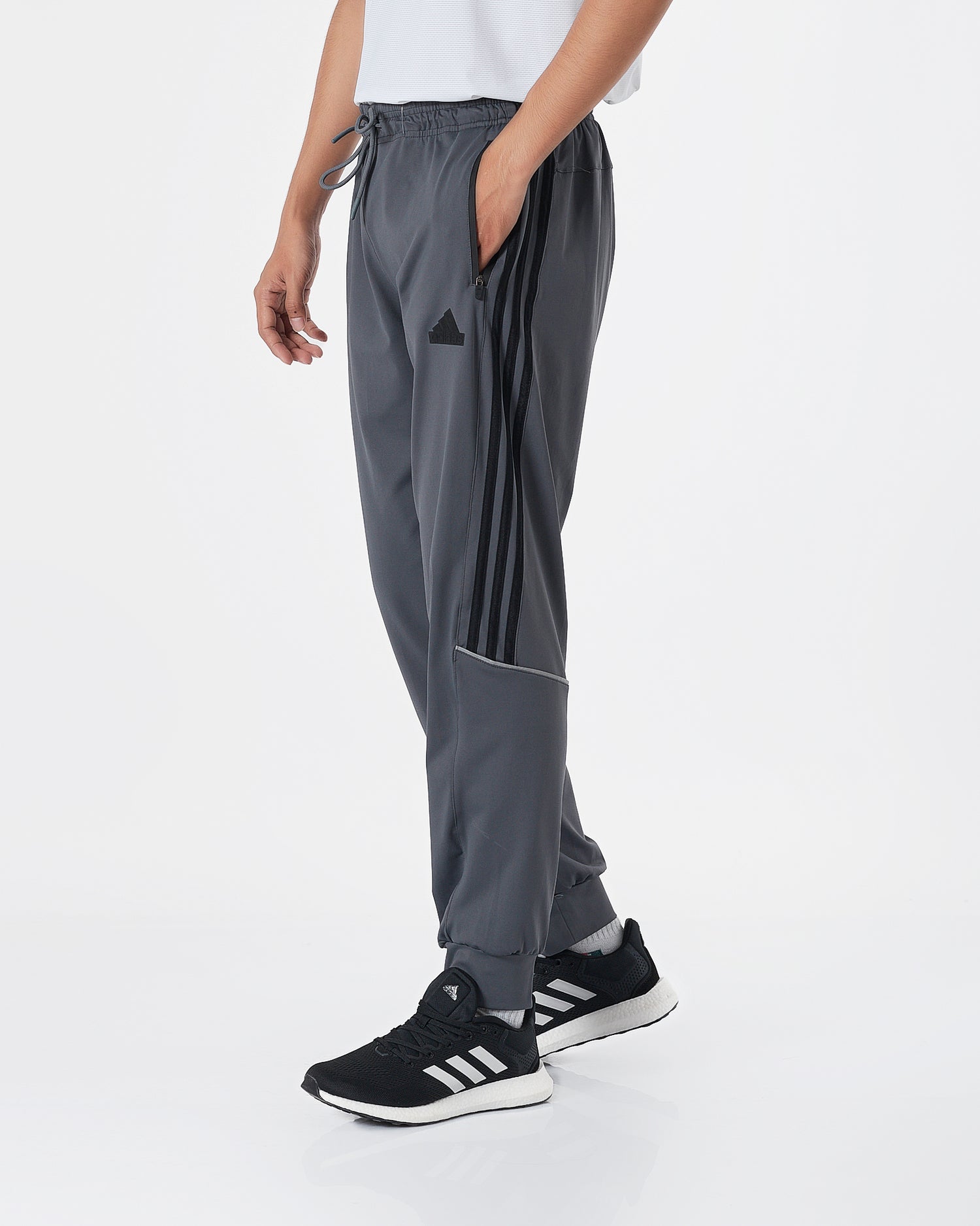 ADI Half Striped Men Grey Track Pants 17.50