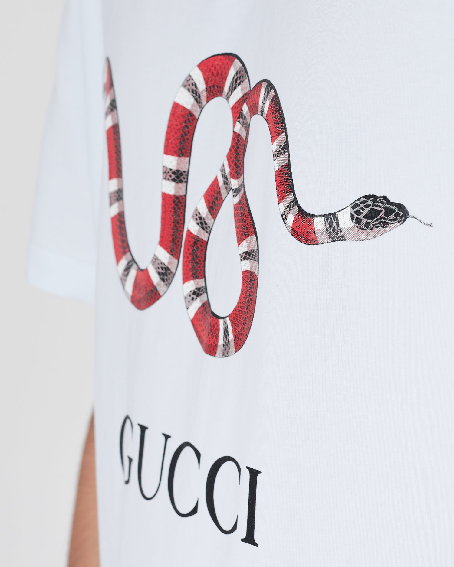 GUC Snake Printed Men White T-Shirt 16.90