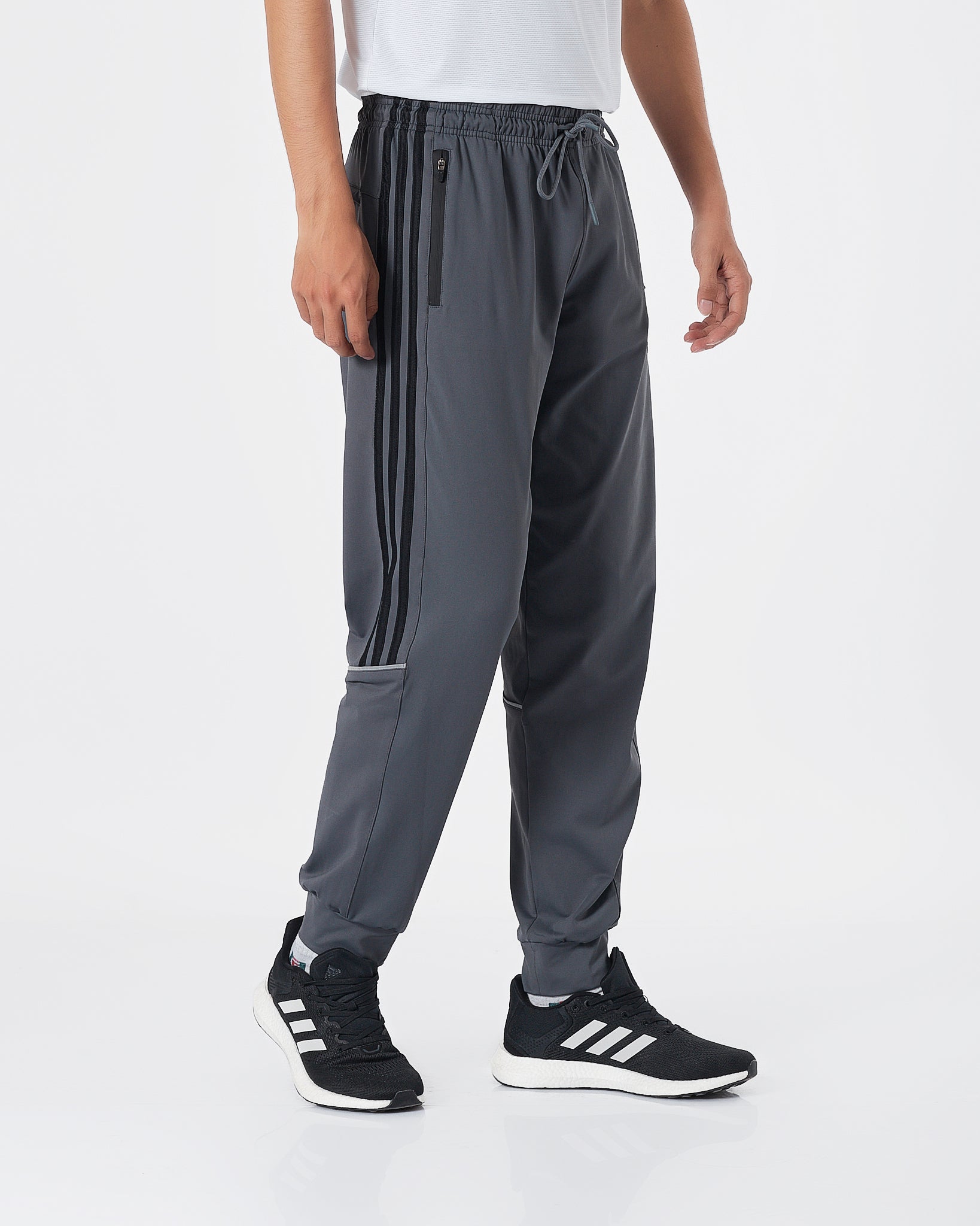 ADI Half Striped Men Grey Track Pants 17.50