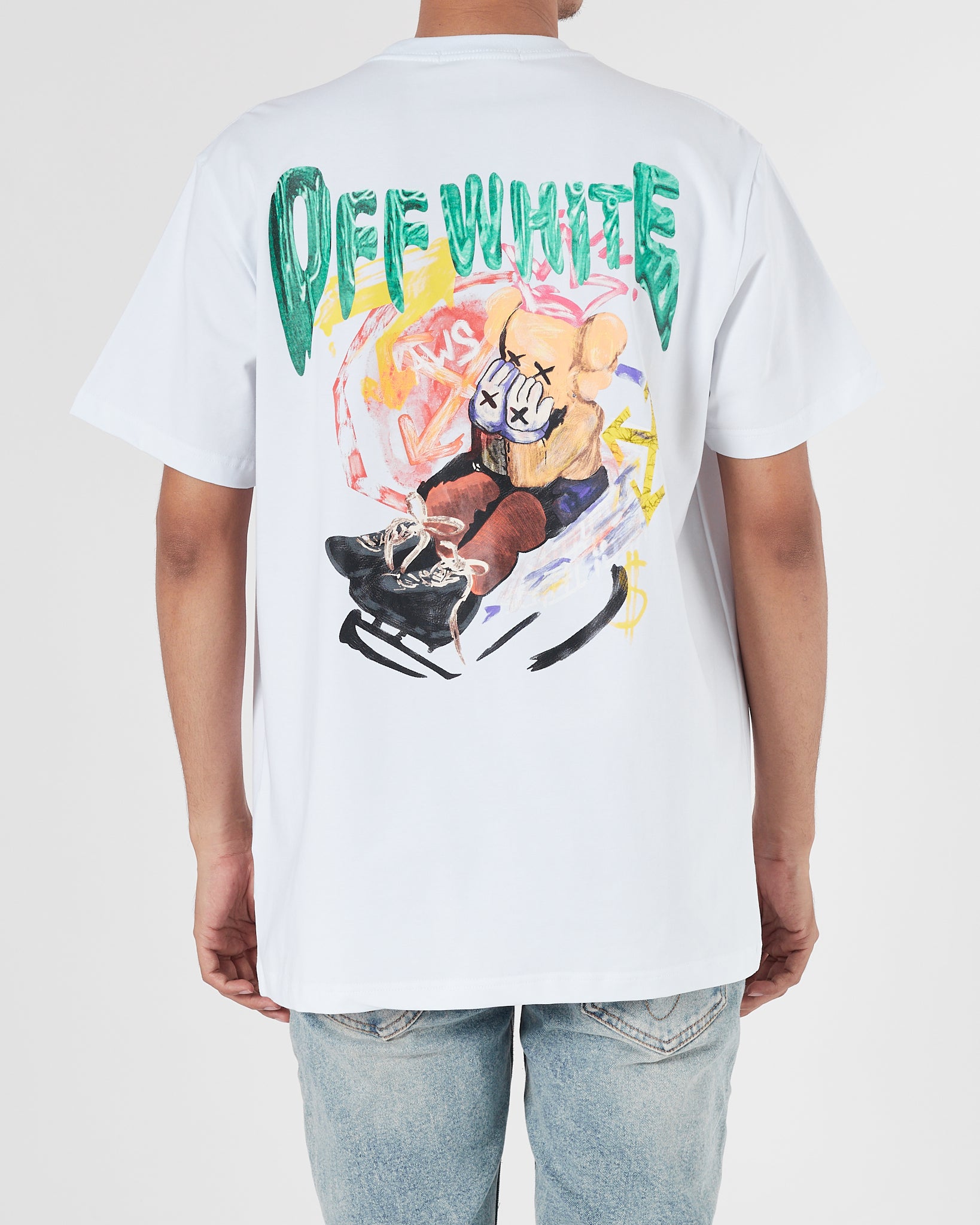 OW X Kaws Men White T-Shirt 15.90