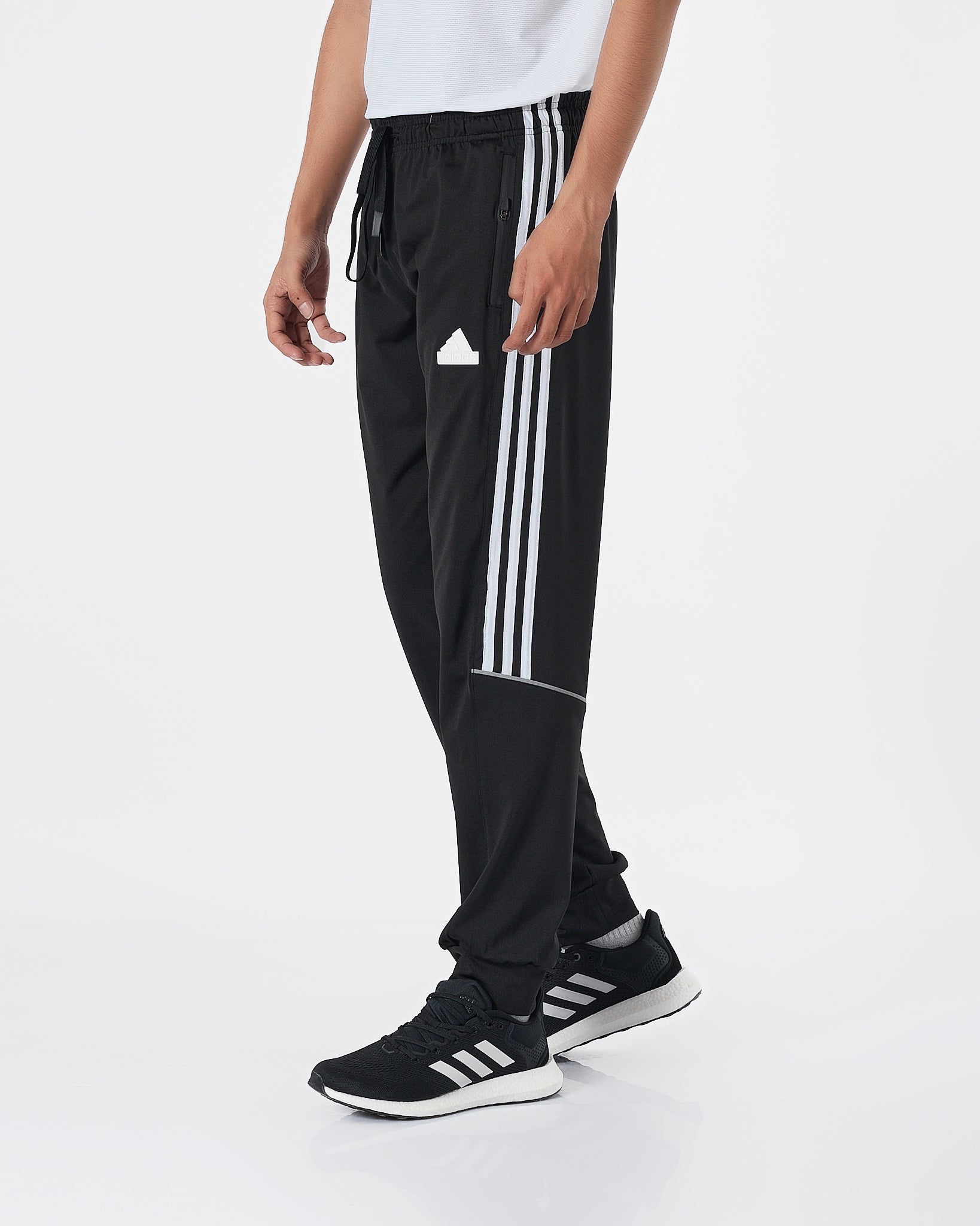 ADI Half Striped Men Black Track Pants 17.50