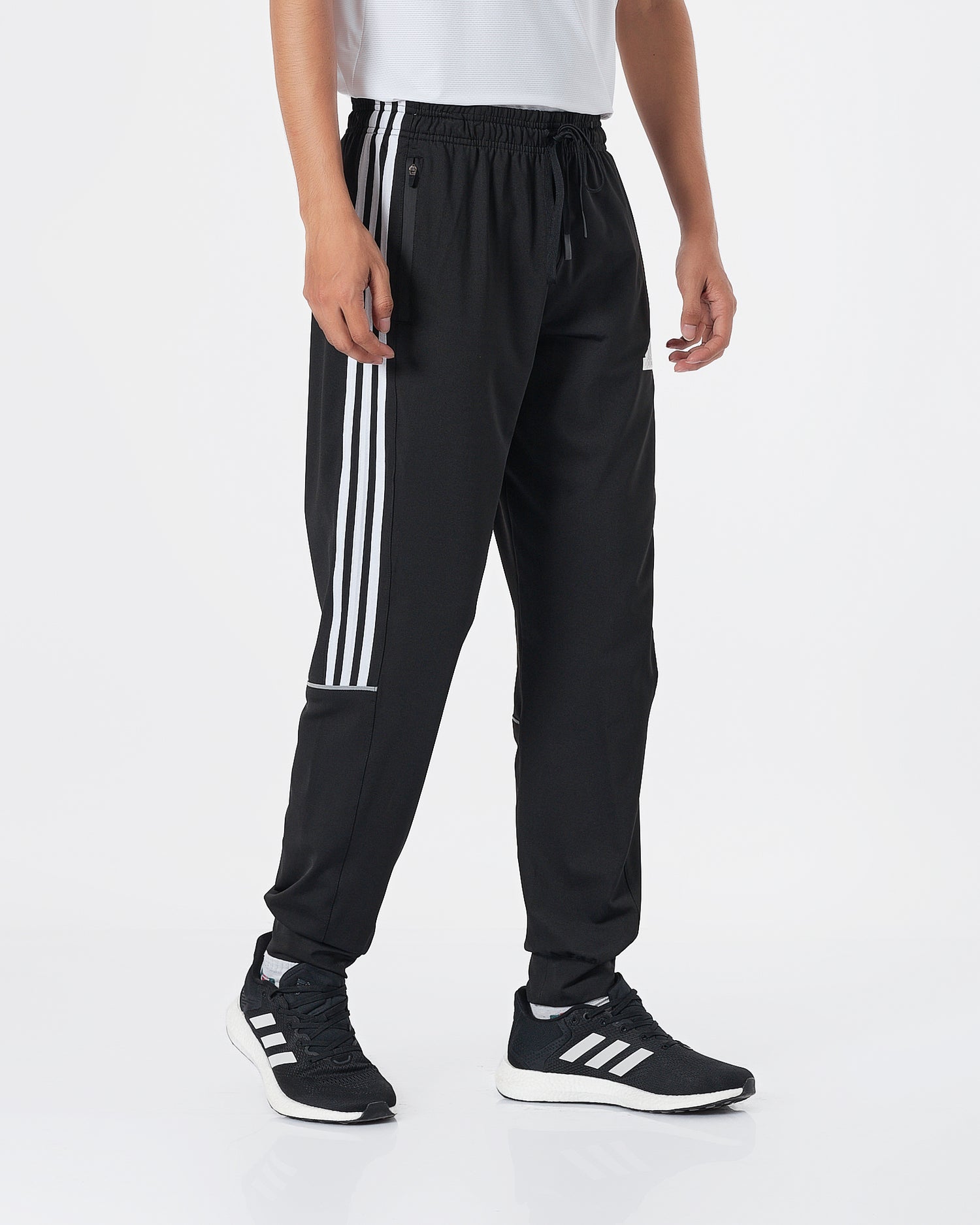 ADI Half Striped Men Black Track Pants 17.50