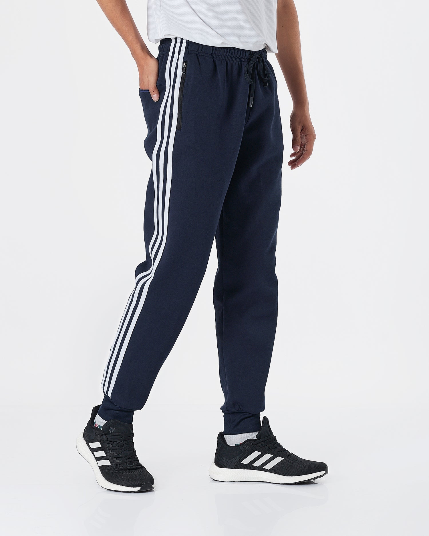 ADI Side Striped Men Dark Blue Joggers 15.90