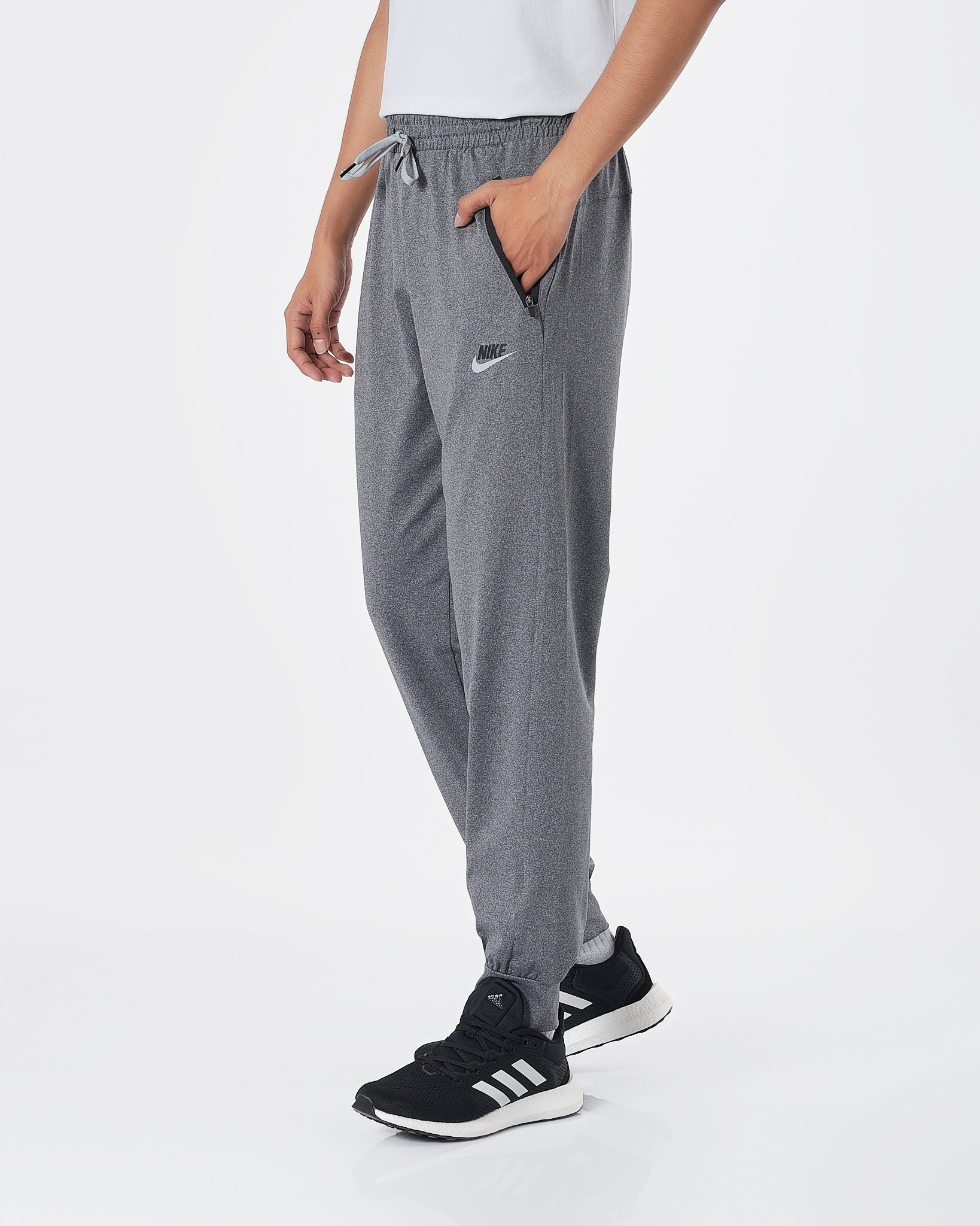 NIK Swooh Logo Printed Men Grey Track Pants 15.90