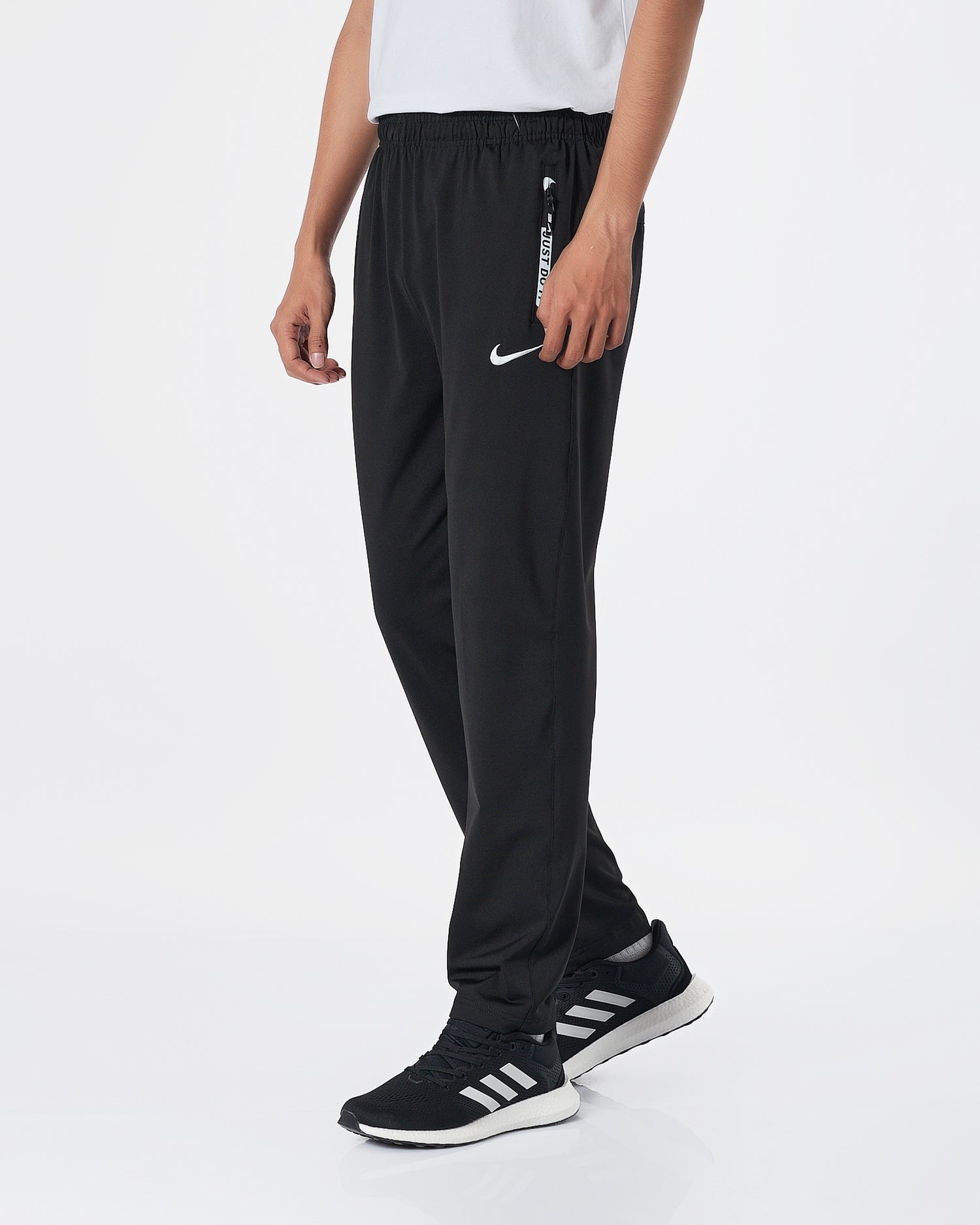 NIK Logo Vertical Men Black Track Pants 16.90