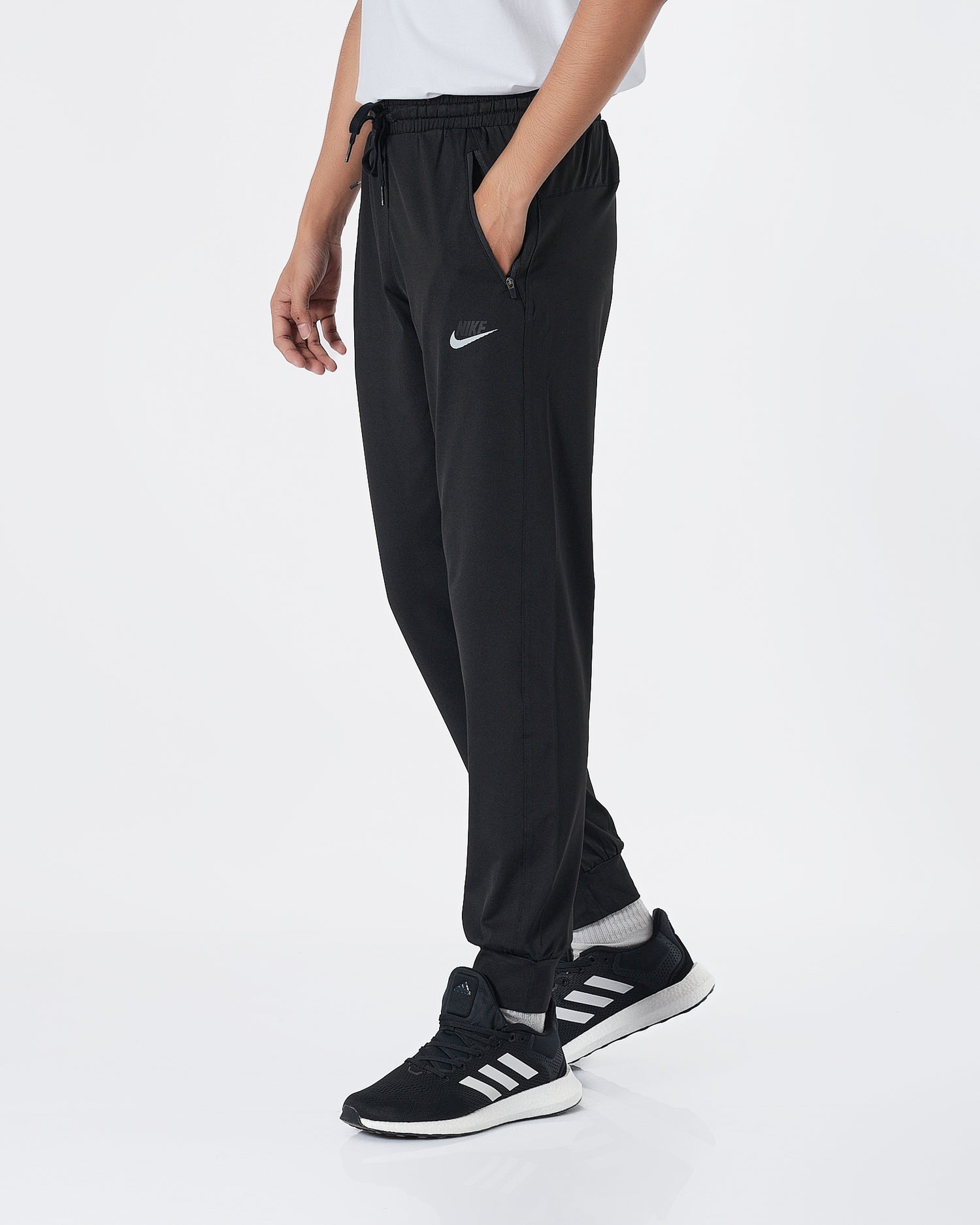 NIK Swooh Logo Printed Men Black Track Pants 15.90