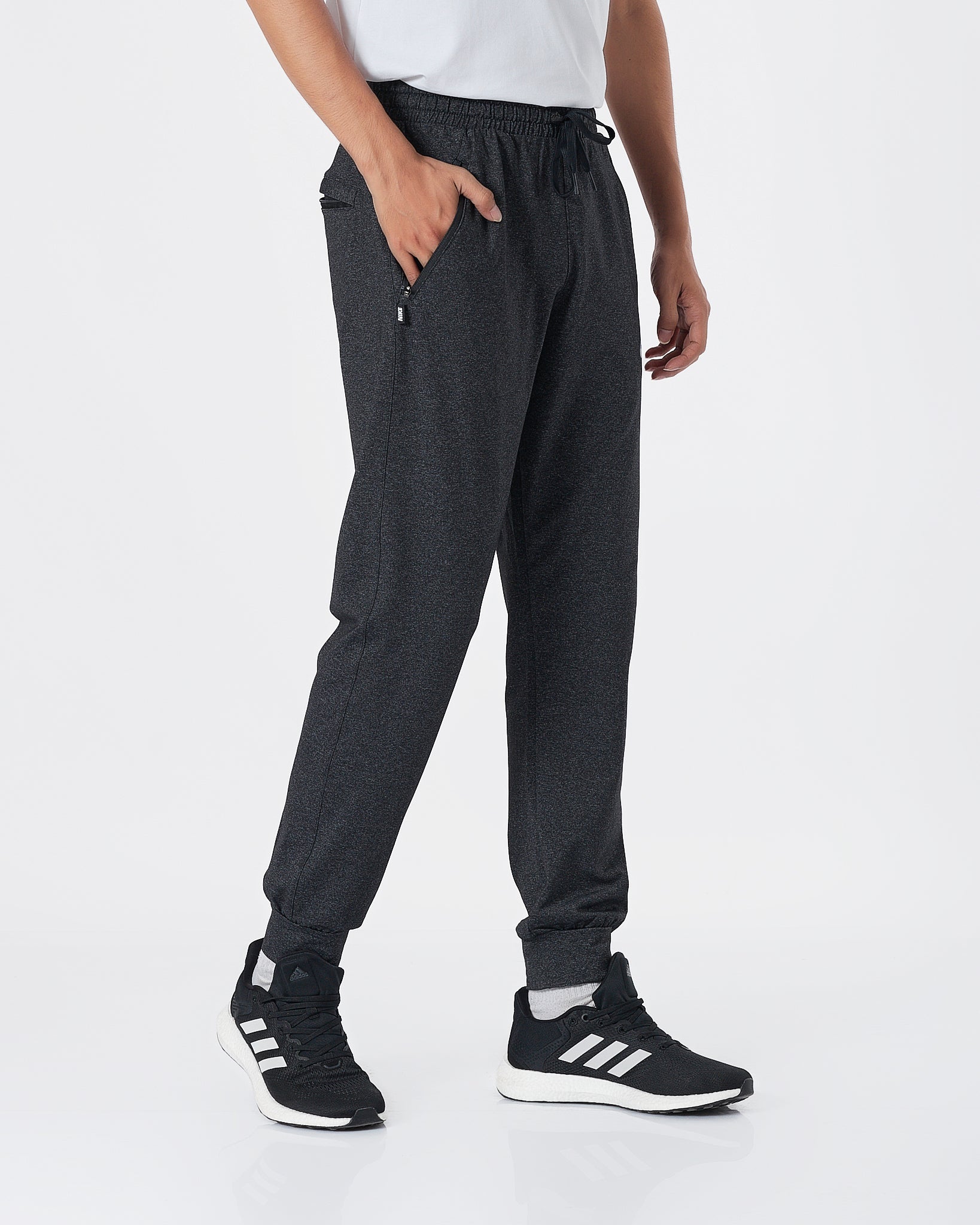 NIK Swooh Logo Printed Men Dark Grey Track Pants 15.90